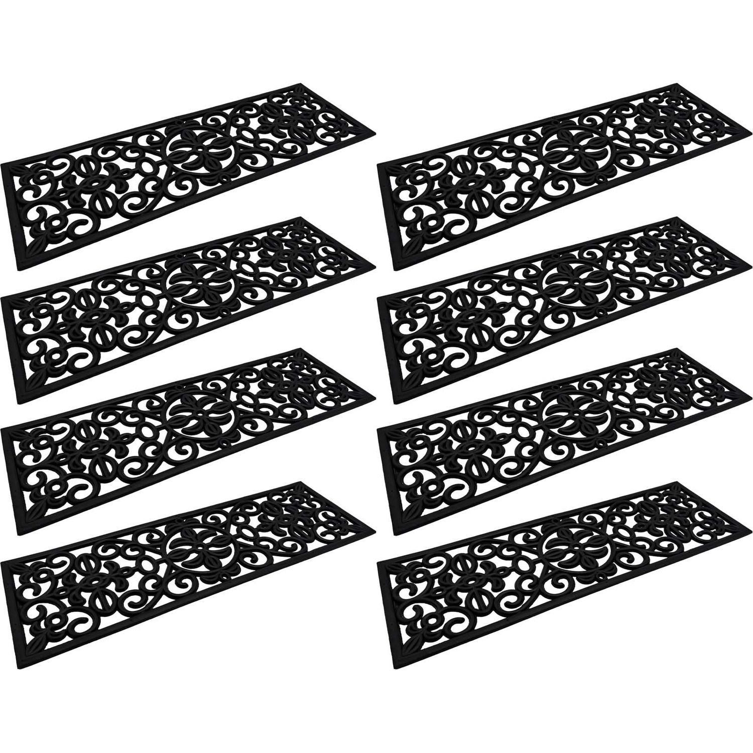 BURI Fußmatte Stufenmatte Gussoptik Treppe Fußmatte Gummimatte Gusseisen günstig online kaufen