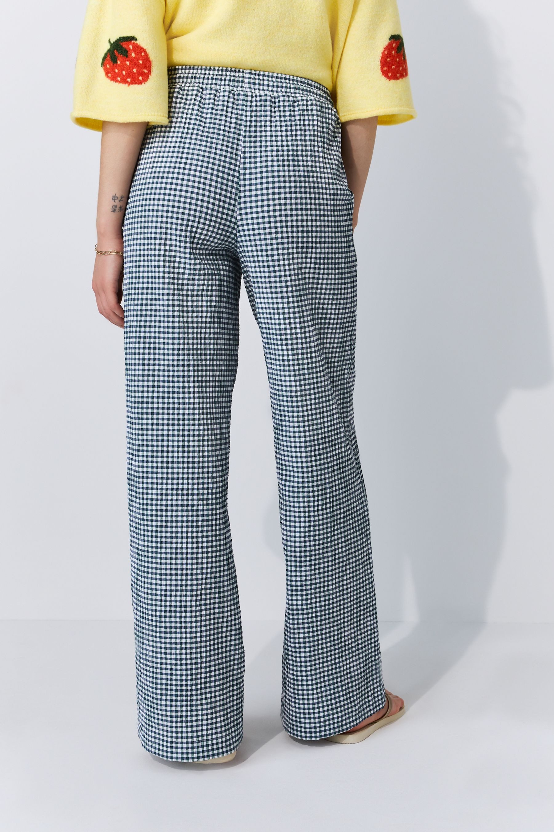 Next Palazzohose Strukturierte Hose mit weitem günstig online kaufen