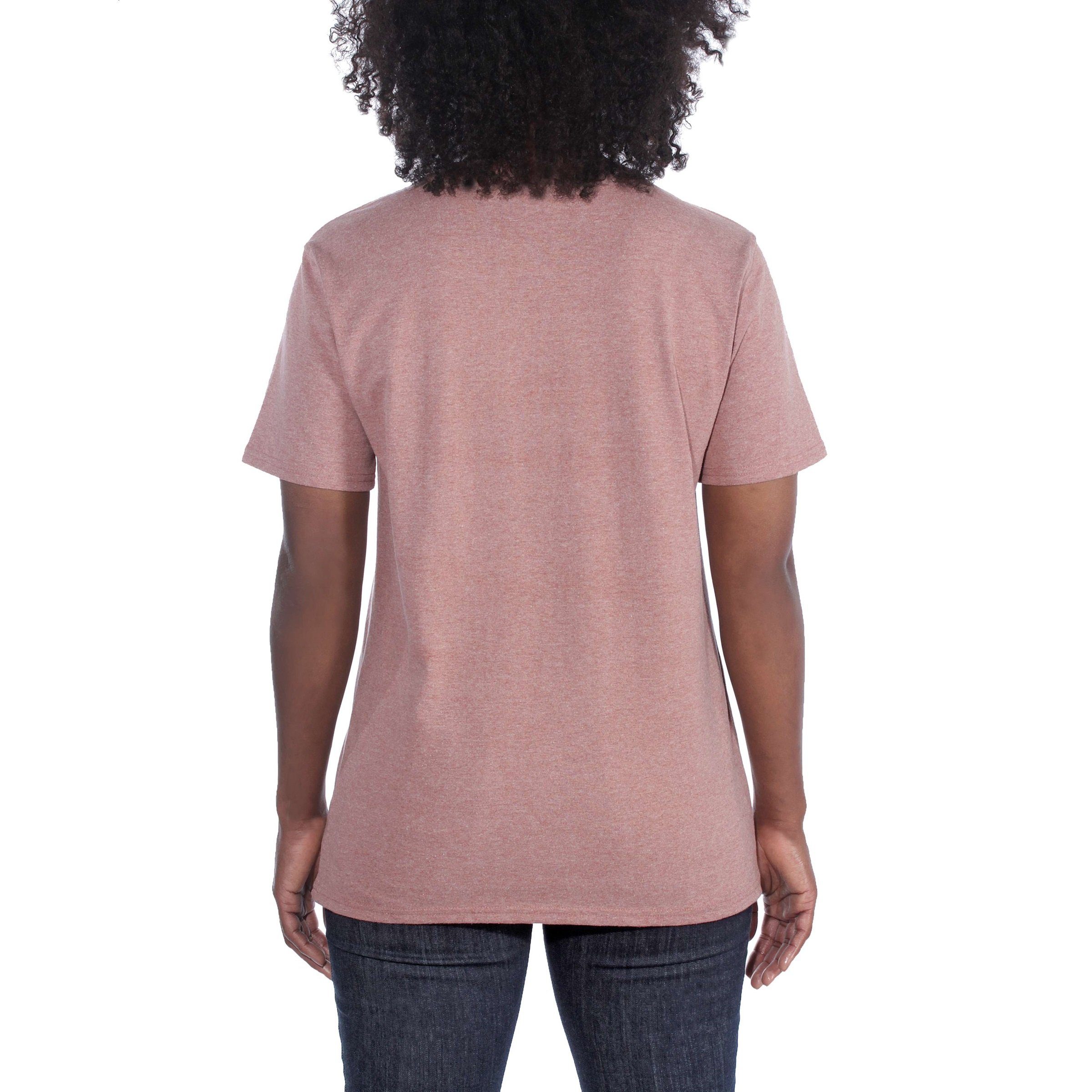 Carhartt T-Shirt Fit Damen Short-Sleeve Pocket Adult heather Loose Carhartt Heavyweight currant T-Shirt