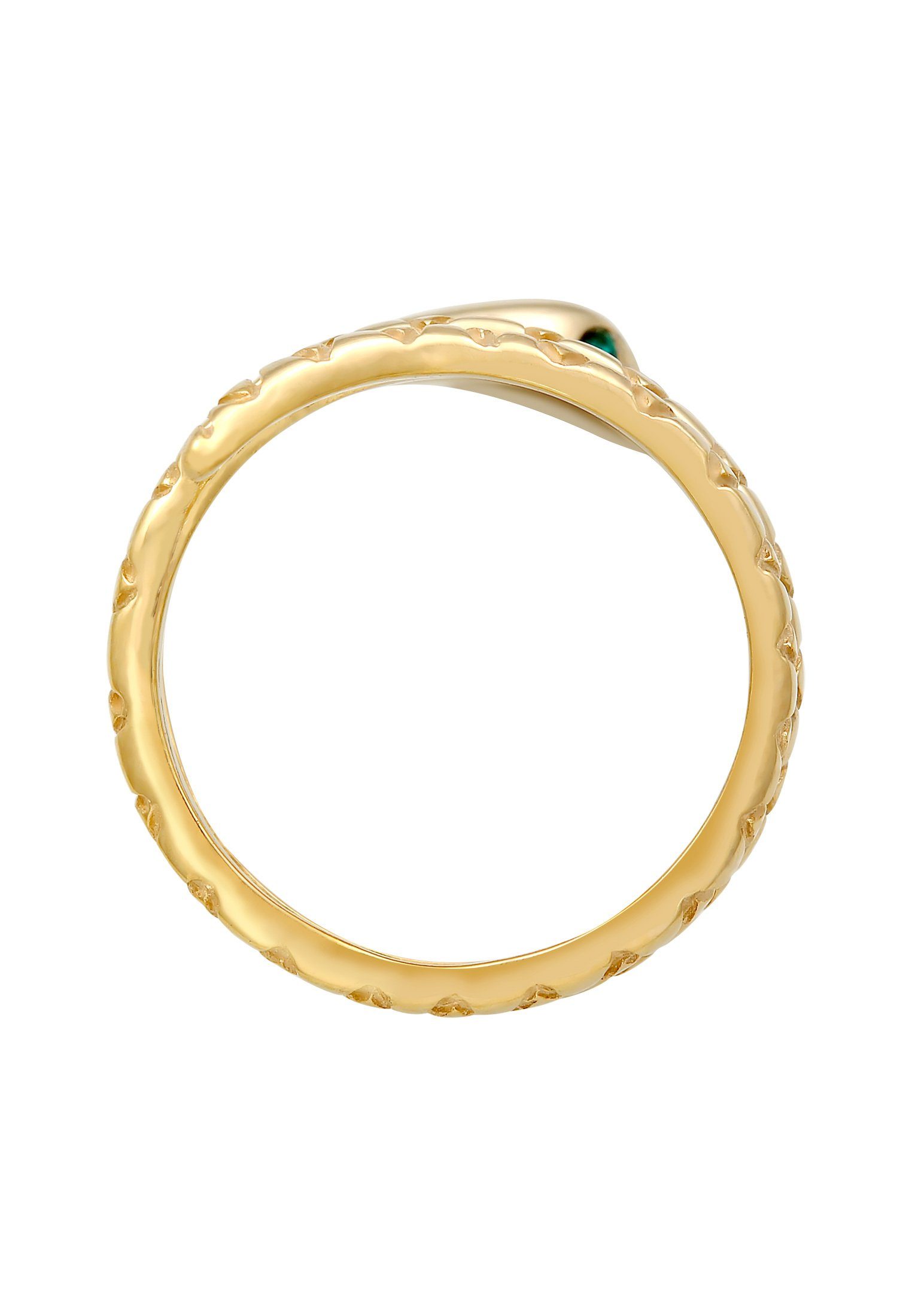 Elli Fingerring Wickelring Schlange mit Kristalle von Swarovski® 925 Silber