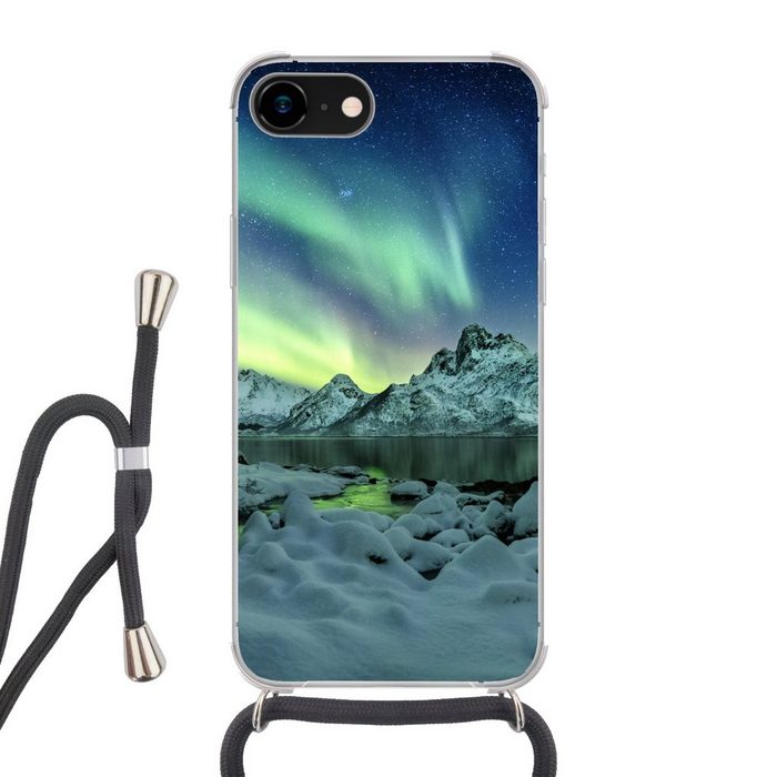 MuchoWow Handyhülle Meer - Eis - Nordlicht - Winter - Natur Handyhülle Telefonhülle Apple iPhone 8