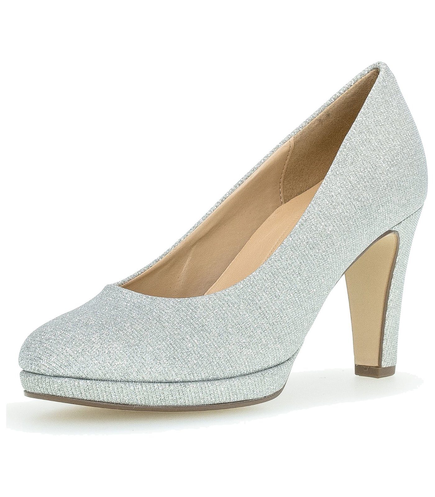 Silber Gabor Textil High-Heel-Pumps Pumps