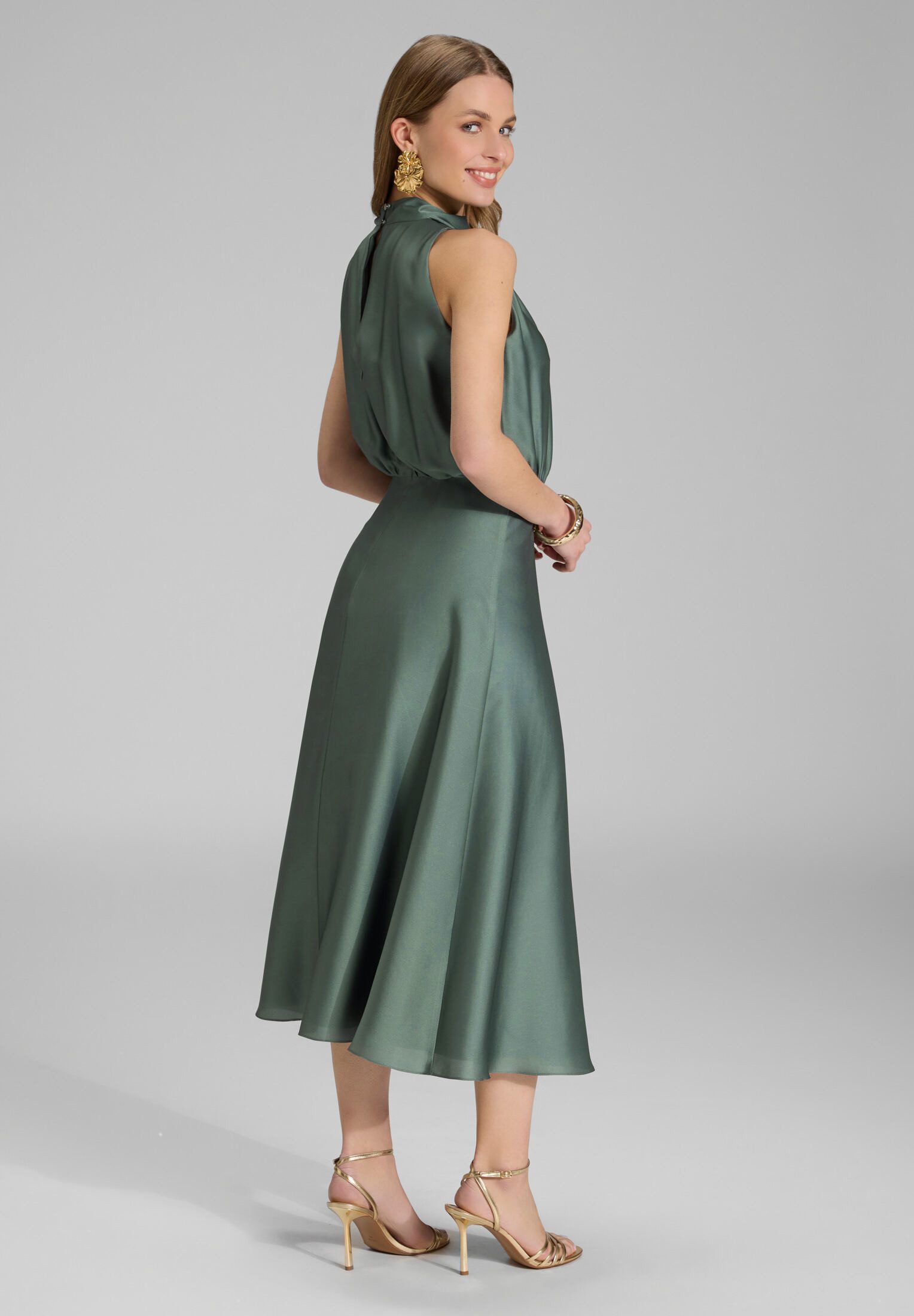 SWING Cocktailkleid Taillierter Schnitt mit ausgestelltem Rockteil günstig online kaufen