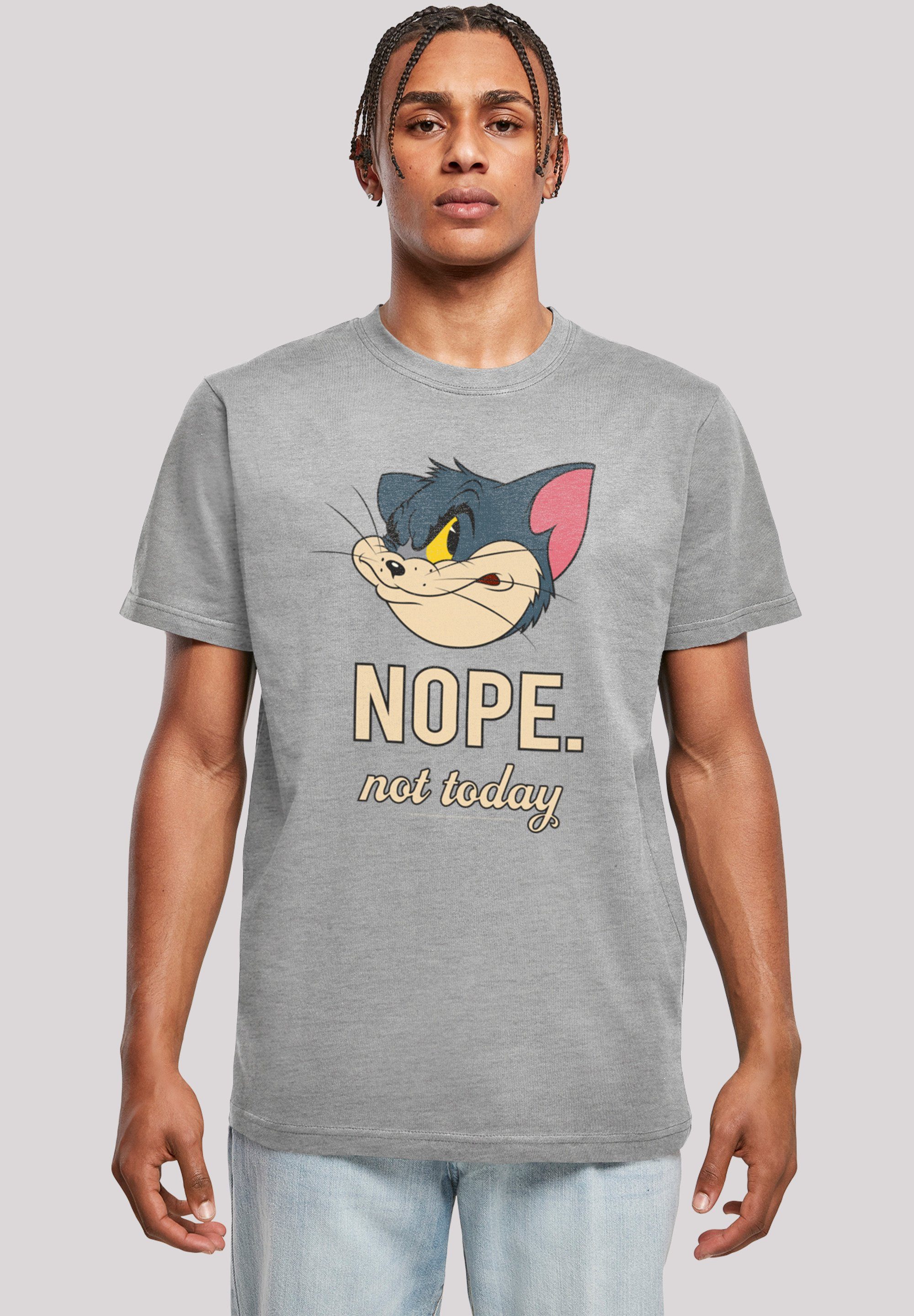 F4NT4STIC T-Shirt Tom und Jerry Nope Not Today Herren,Premium  Merch,Regular-Fit,Basic,Bedruckt, Sehr weicher Baumwollstoff mit hohem  Tragekomfort