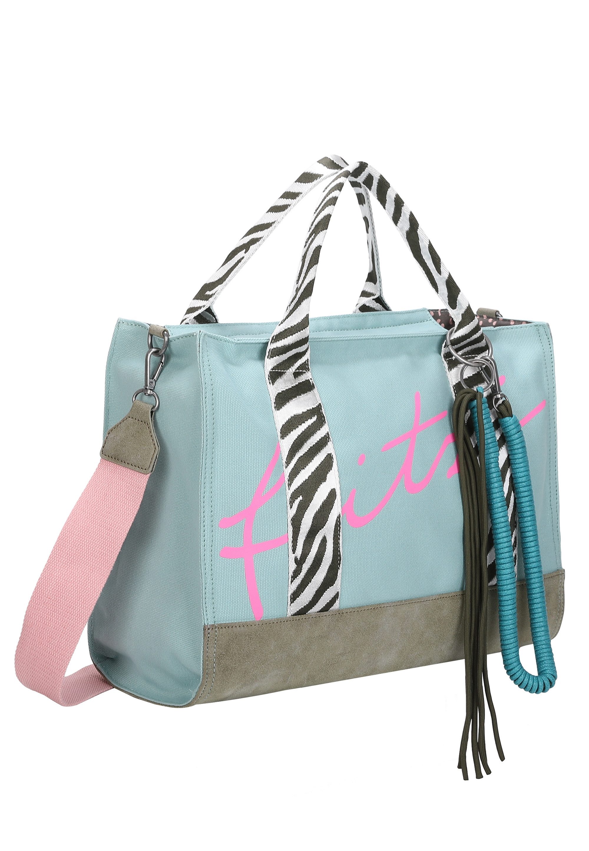 Fritzi aus Preußen Schultertasche Summer Zebra Safari, mit abnehmbarer Kordel