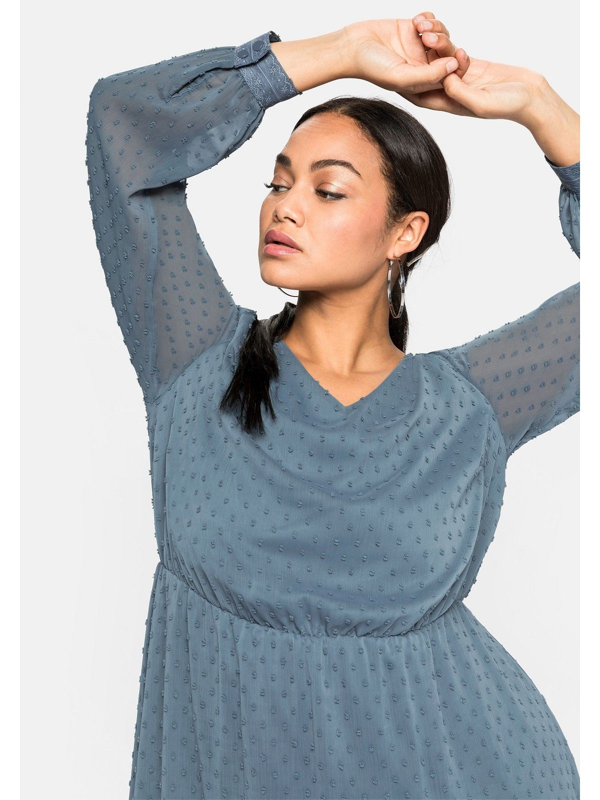 Sheego Abendkleid Große Größen mit 3D-Effekt, mit Unterkleid