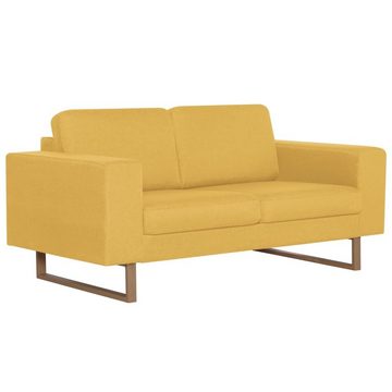 vidaXL Sofa 2-Sitzer-Sofa Stoff Gelb Couch