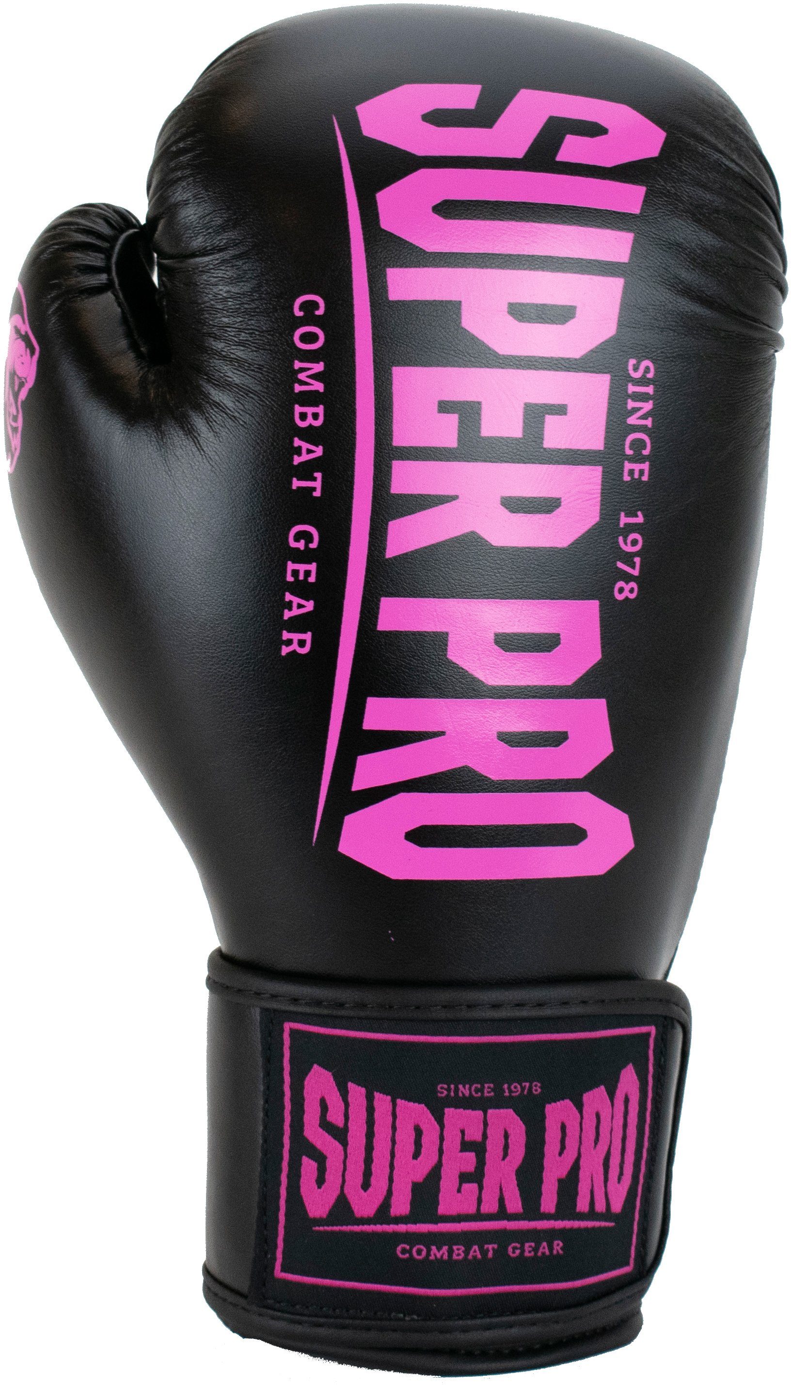 Super Champ pink-schwarz Pro Boxhandschuhe