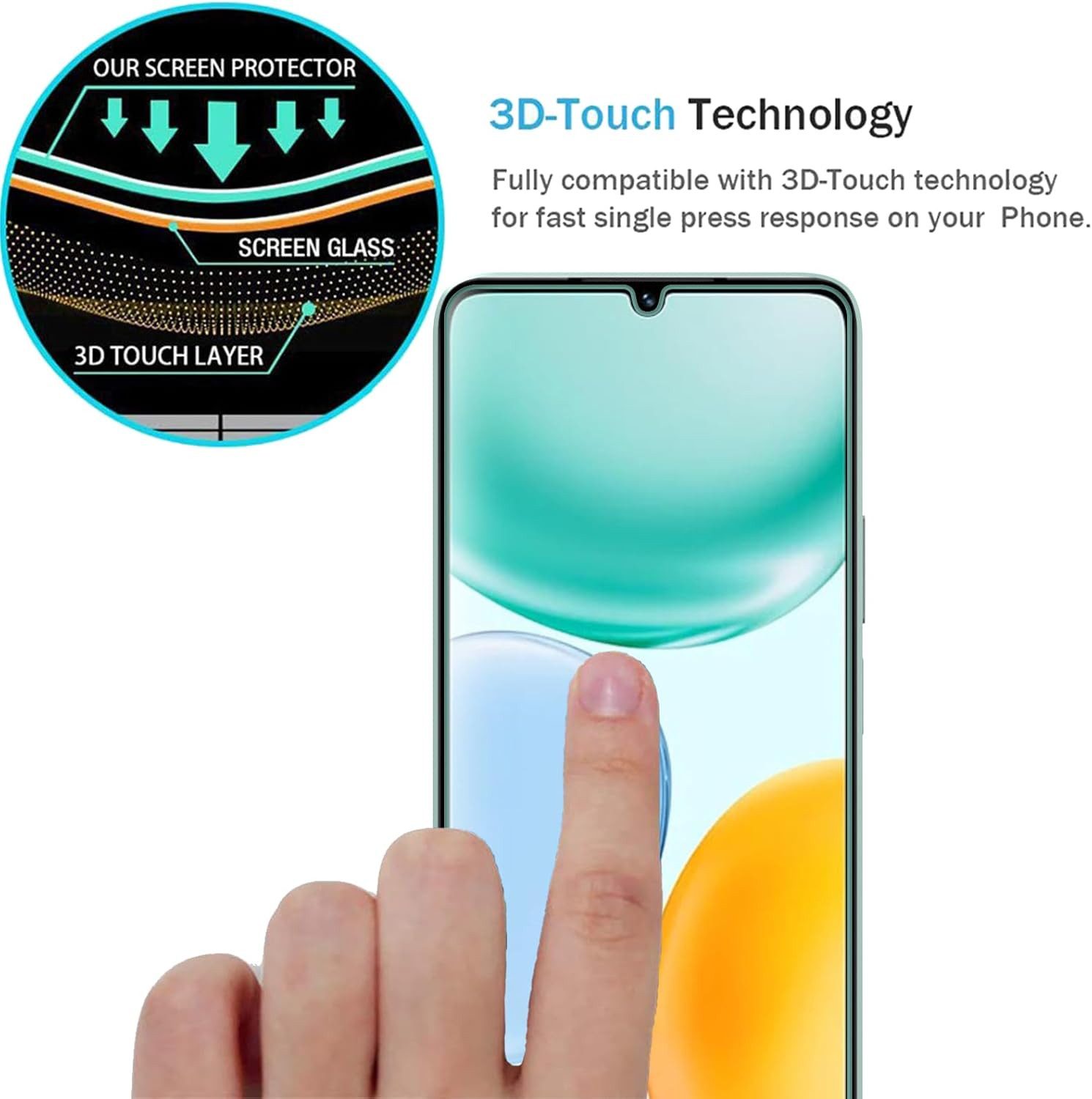 MSM Displayschutzglas 2X Schutzglas für Honor X5C / X5C Plus Display Panzerfolie Full 9H – Bild 3 von 5