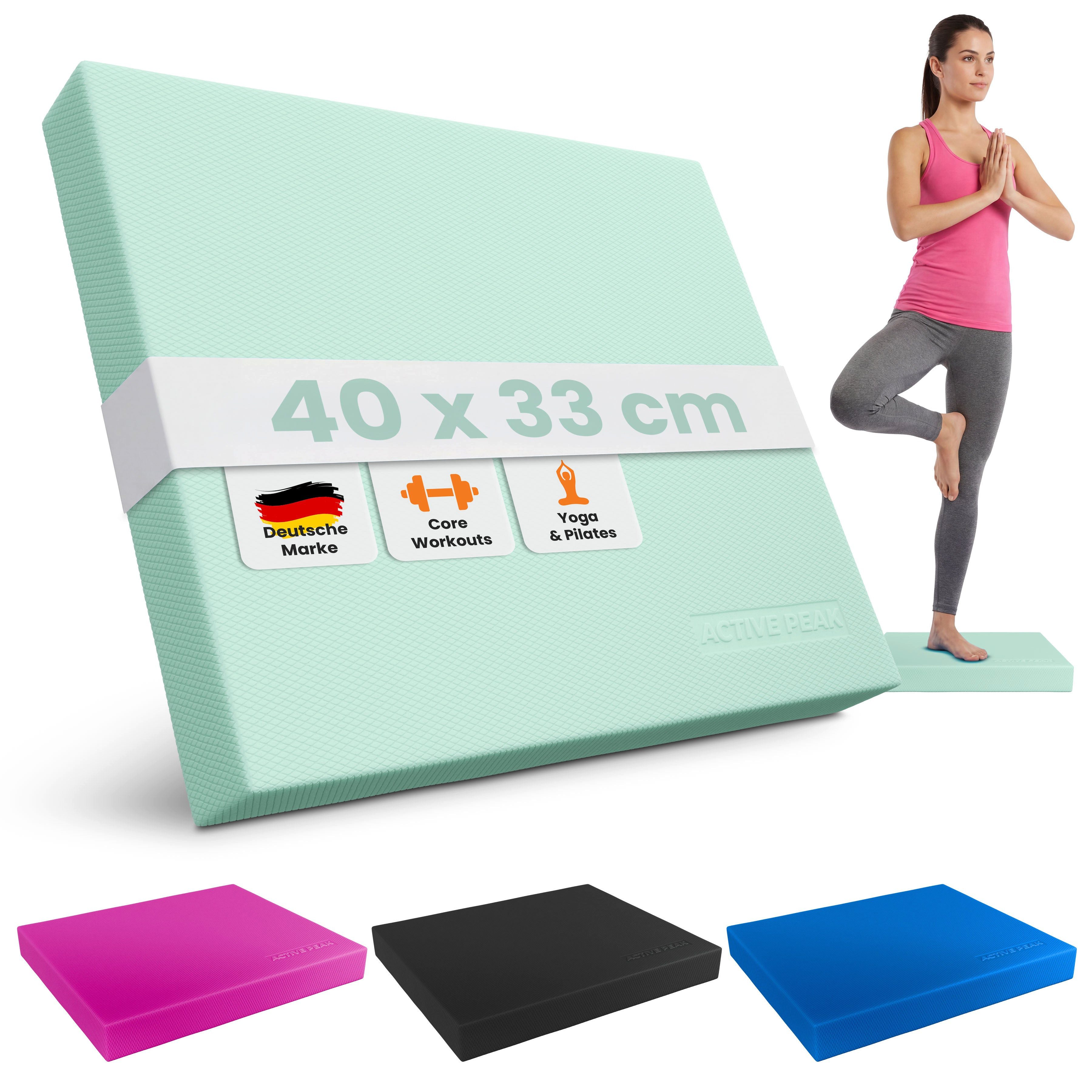 Active Peak Balanceboard Balance Pad XXL Gleichgewichtskissen Balancepad, Ideal für Yoga, Pilates & Core-Training & Physiotherapie