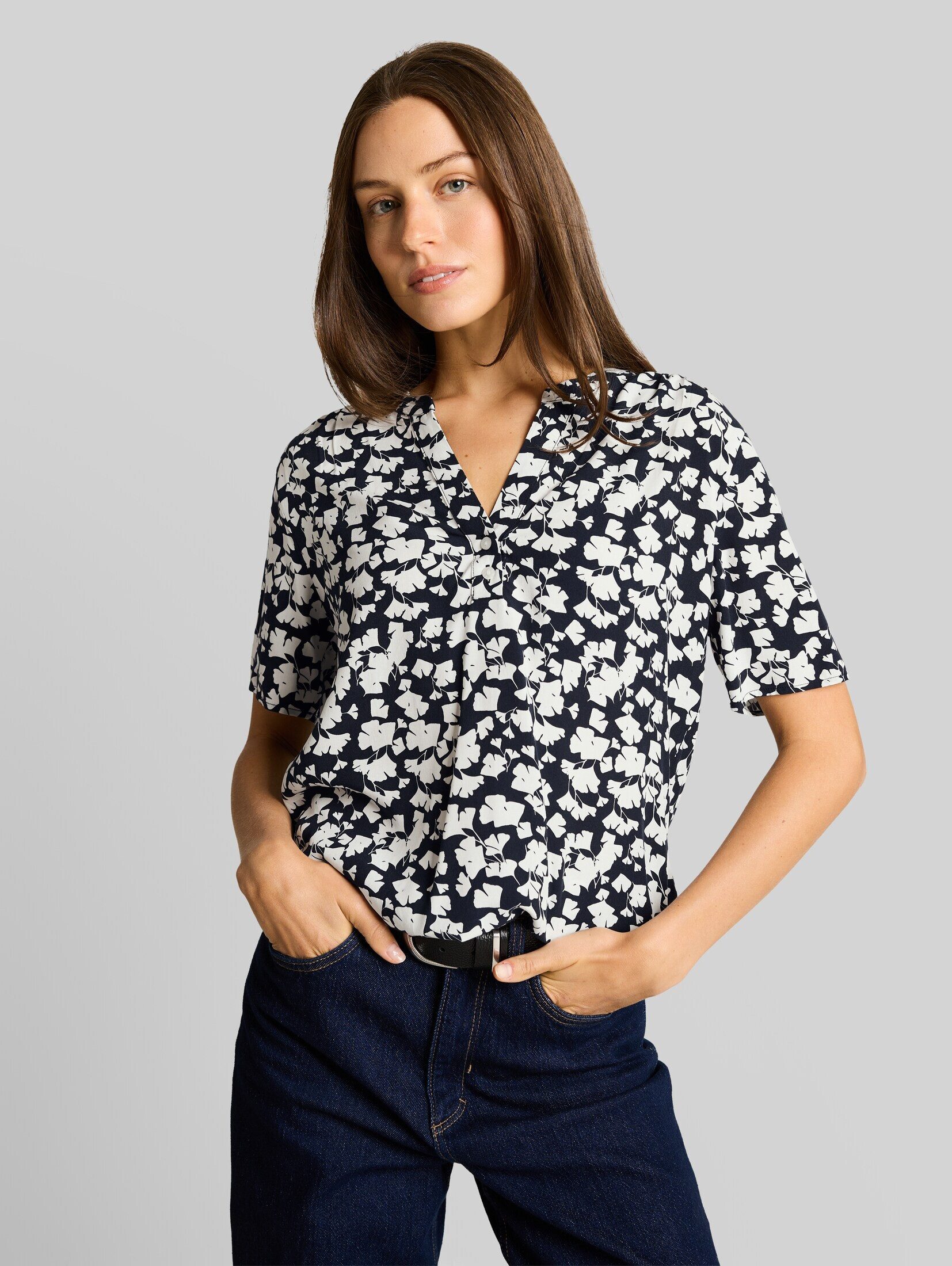 TOM TAILOR Kurzarmbluse Blusen & Shirts Bluse mit Muster
