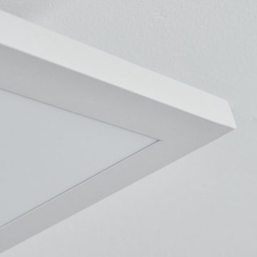 hofstein Panel »Manarola« dimmbares Deckenpanel aus Metall/Kunststoff, Weiß/Holzoptik, 3000 Kelvin, 24 Watt, 120-1500 Lumen, Fernbedienung,Bluetooth