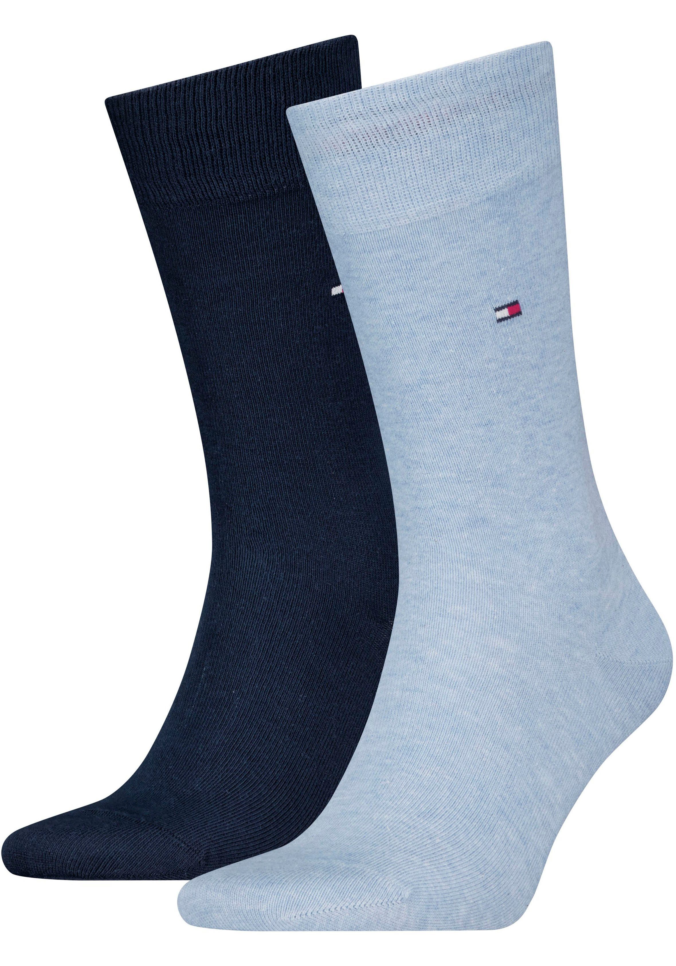 Tommy Hilfiger Basicsocken (2-Paar) blau melange | Lange Socken