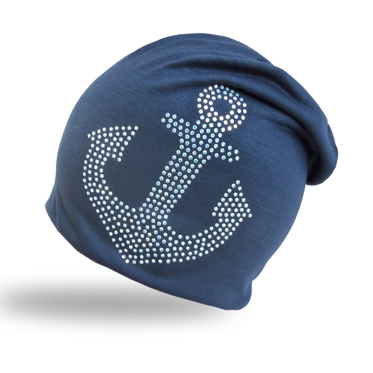 Anker" Mütze Sonia Beanie Originelli marine Maritim Strasssteine "Prisma Mütze Beanie