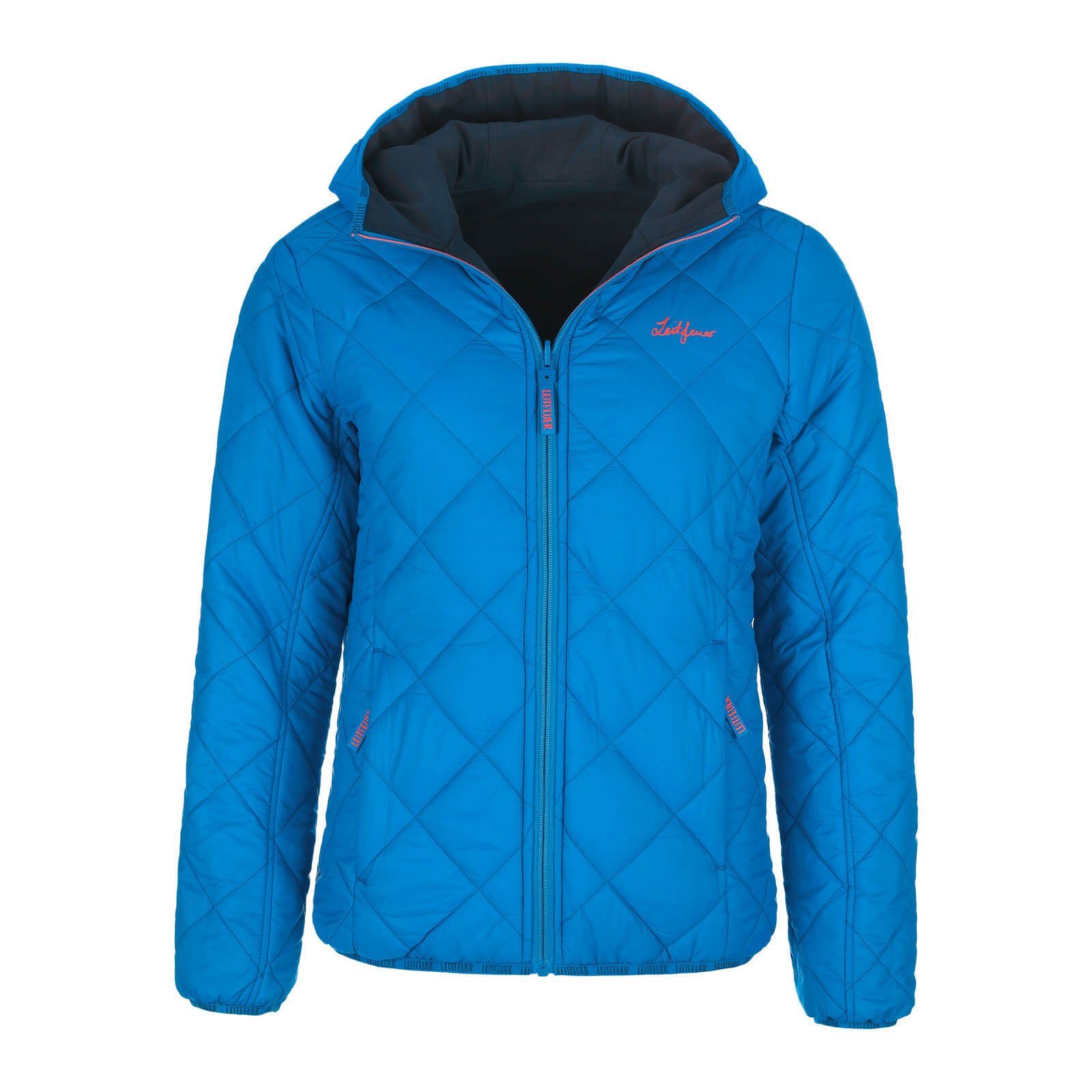 Leitfeuer Winterjacke 50749 Damen Wendesteppjacke mit Kapuze - Wendejacke mit Neonkontrastdetails