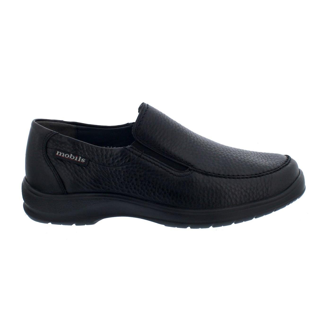 Mephisto Mobils Slipper Ewald, Vollnarben Glattleder, schwarz, Wechsel Slipper