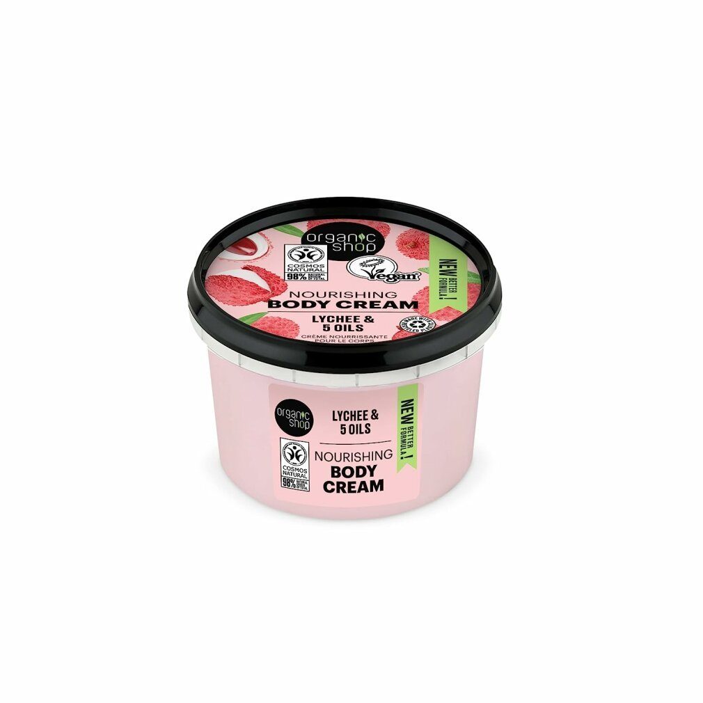 Organic Shop Körperpflegemittel Lichi Rosa Crema Corporal Nutritiva 250ml