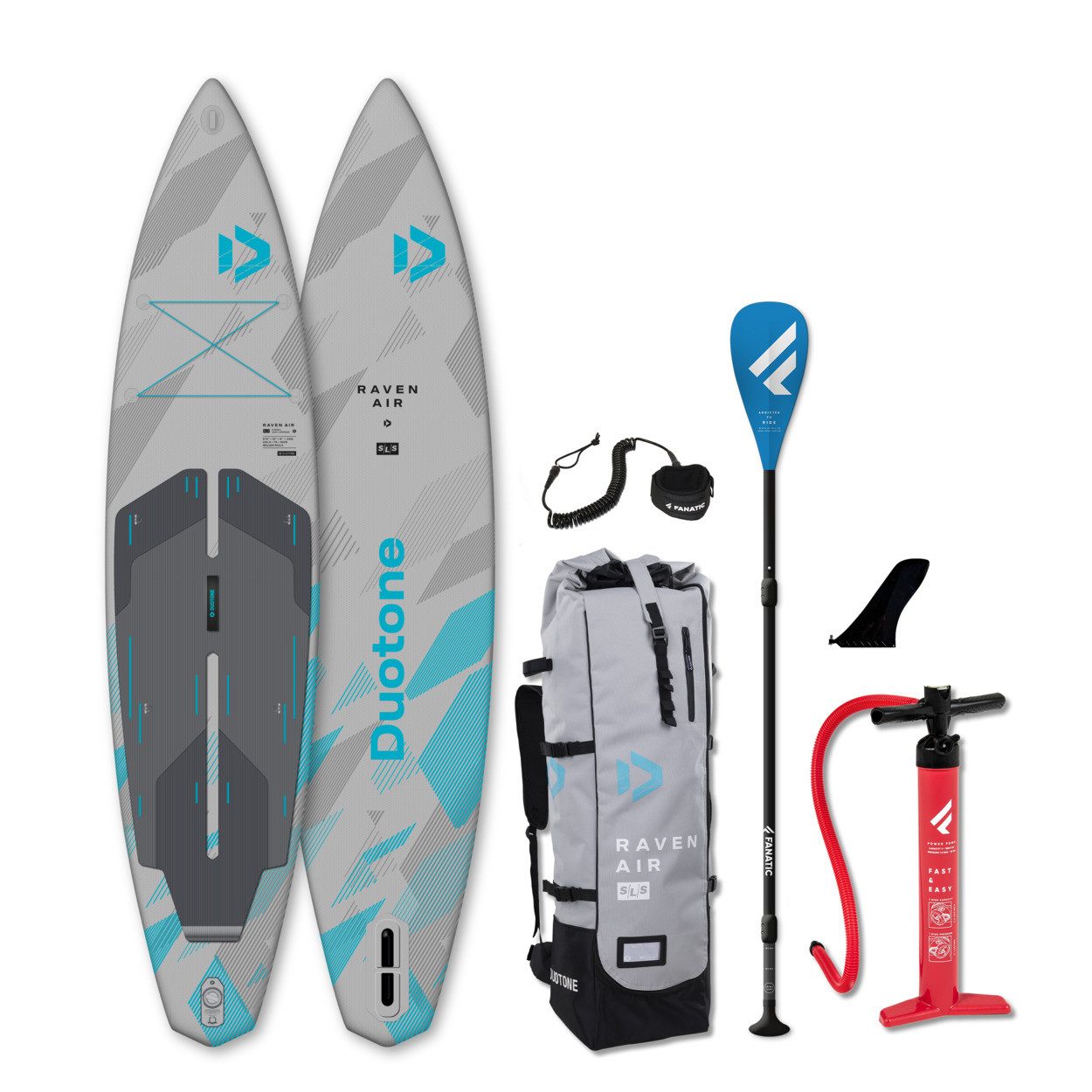 DuoTone SUP-Board DUOTONE RAVEN AIR SLS 11'6 Touring iSUP SUP Board leicht 7,2 kg SUP
