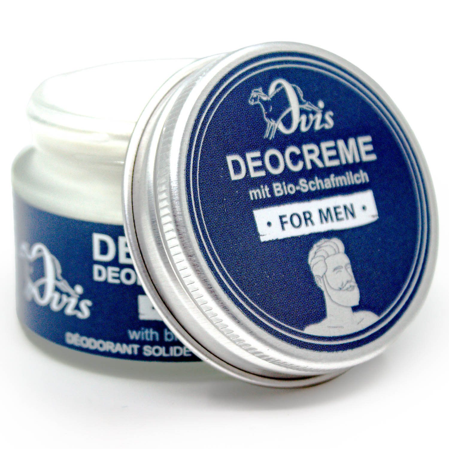 Ovis Deo-Creme "FOR MEN" Körperpflegeduft 50ml, Made in Österreich, 1-tlg., Glastiegel mit Schraubverschluß
