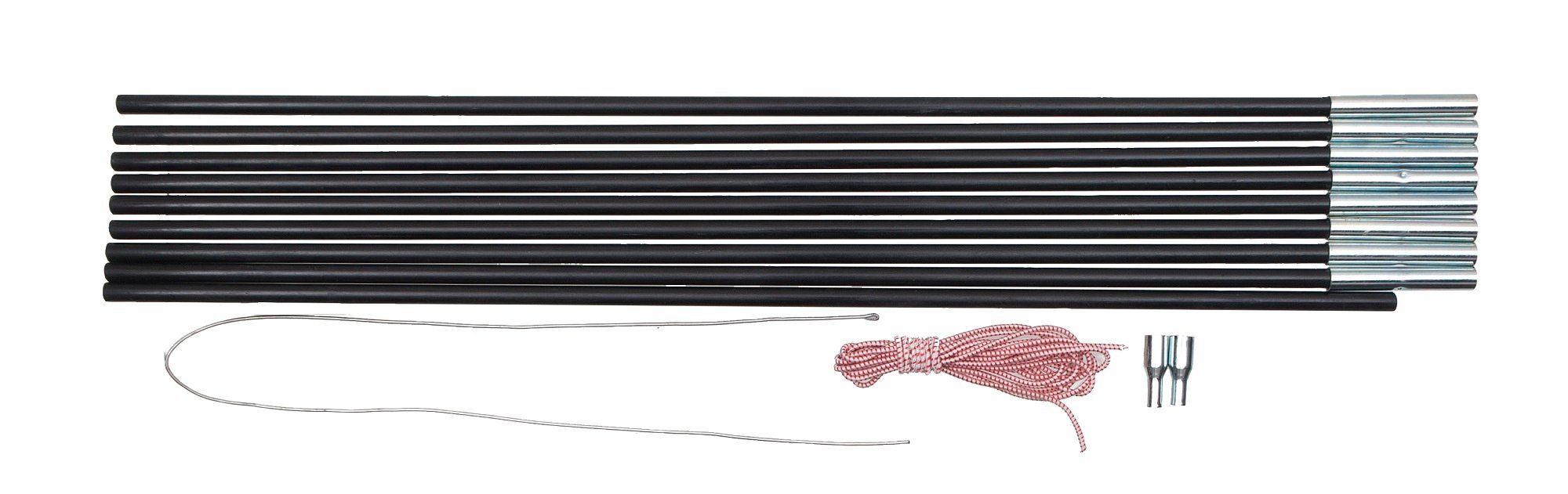 BasicNature Zeltstange BasicNature Fiberglaszeltstange 5,5 m Ø 9,5 mm 9 Segmente, BasicNature Fiberglaszeltstange - 5,5 m x 9,5 mm 9 Segmente