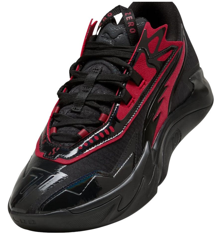 PUMA Hallen-Indoorschuhe Scoot Zeros II SCRRRT (Basketball) schwarz/rot Badmintonschuh