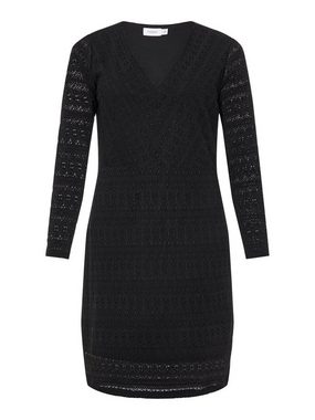 Vila Shirtkleid Spitzen Kleid Plus Size Mini Dress Curvy VICHIKKA (kurz) 6131 in Schwarz-2