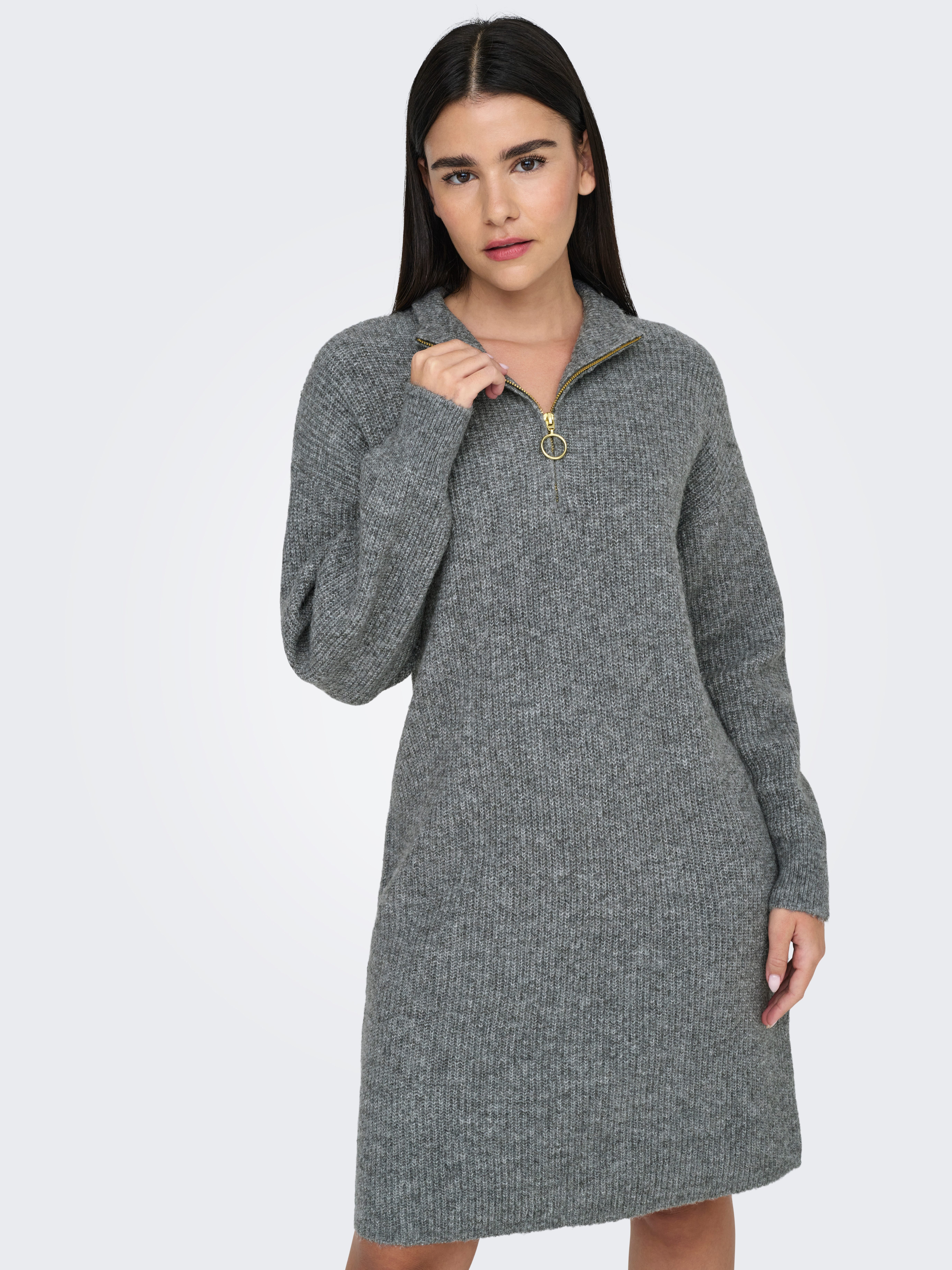 ONLY Strickkleid ONLTOKYO L/S ZIP DRESS günstig online kaufen