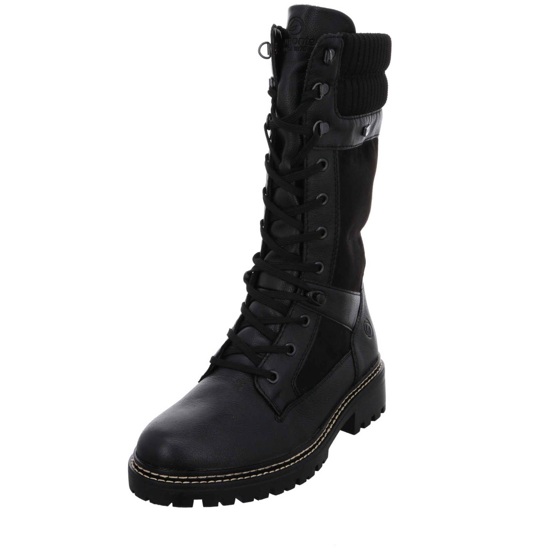 Remonte Rieker Damen Snowboots Schuhe Boots Winter Freizeit Snowboots Leder-/Textilkombination schwarz | Stiefel