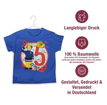 Shirtracer T-Shirt 5. Geburtstag Feuerwehrmann Sam Jungen