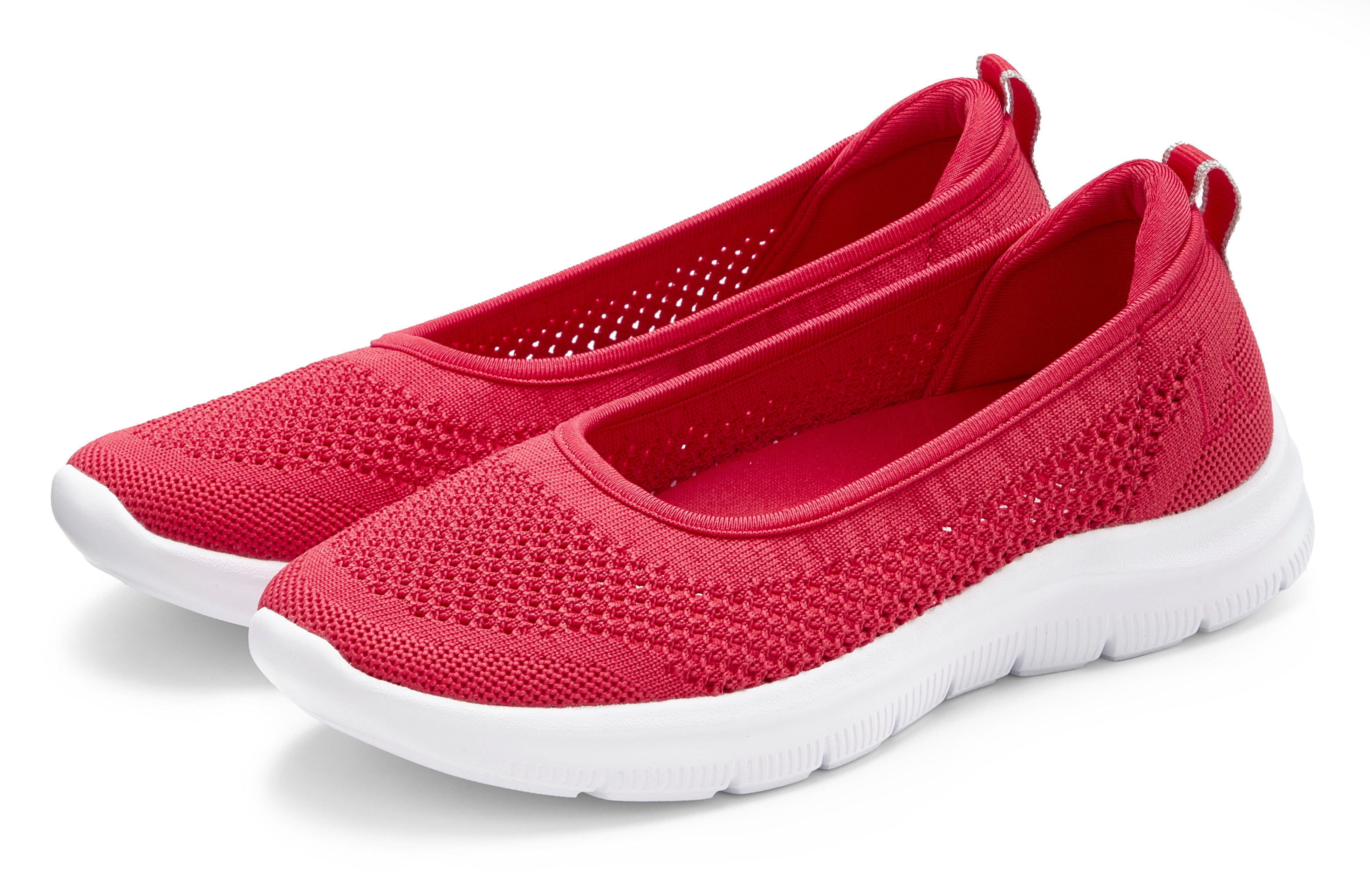 LASCANA Sneaker Ballerinas ultraleichter Slipper, Freizeitschuh zum Reinschlüpfen VEGAN