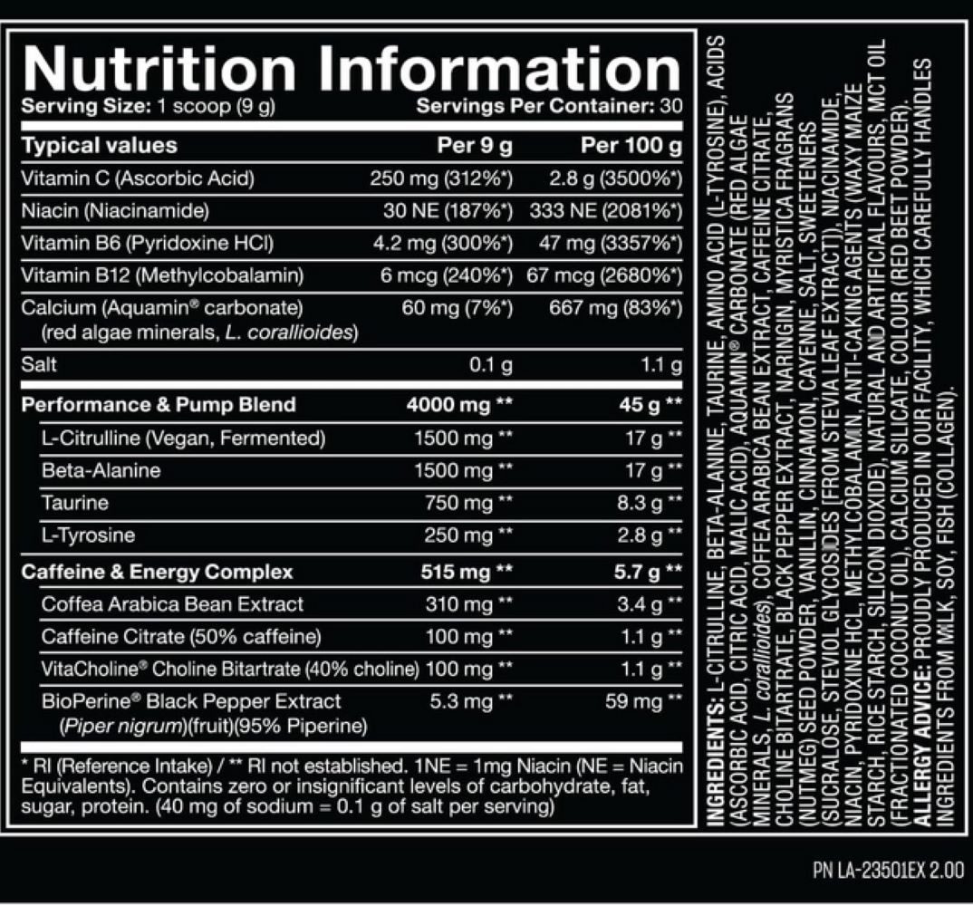 Mutant Mutant Madness 270g Pulver, 270 g, Aminosäuren-Komplex: Mit Citrullinmalat, L-Arginin HCl, Beta-Alanine