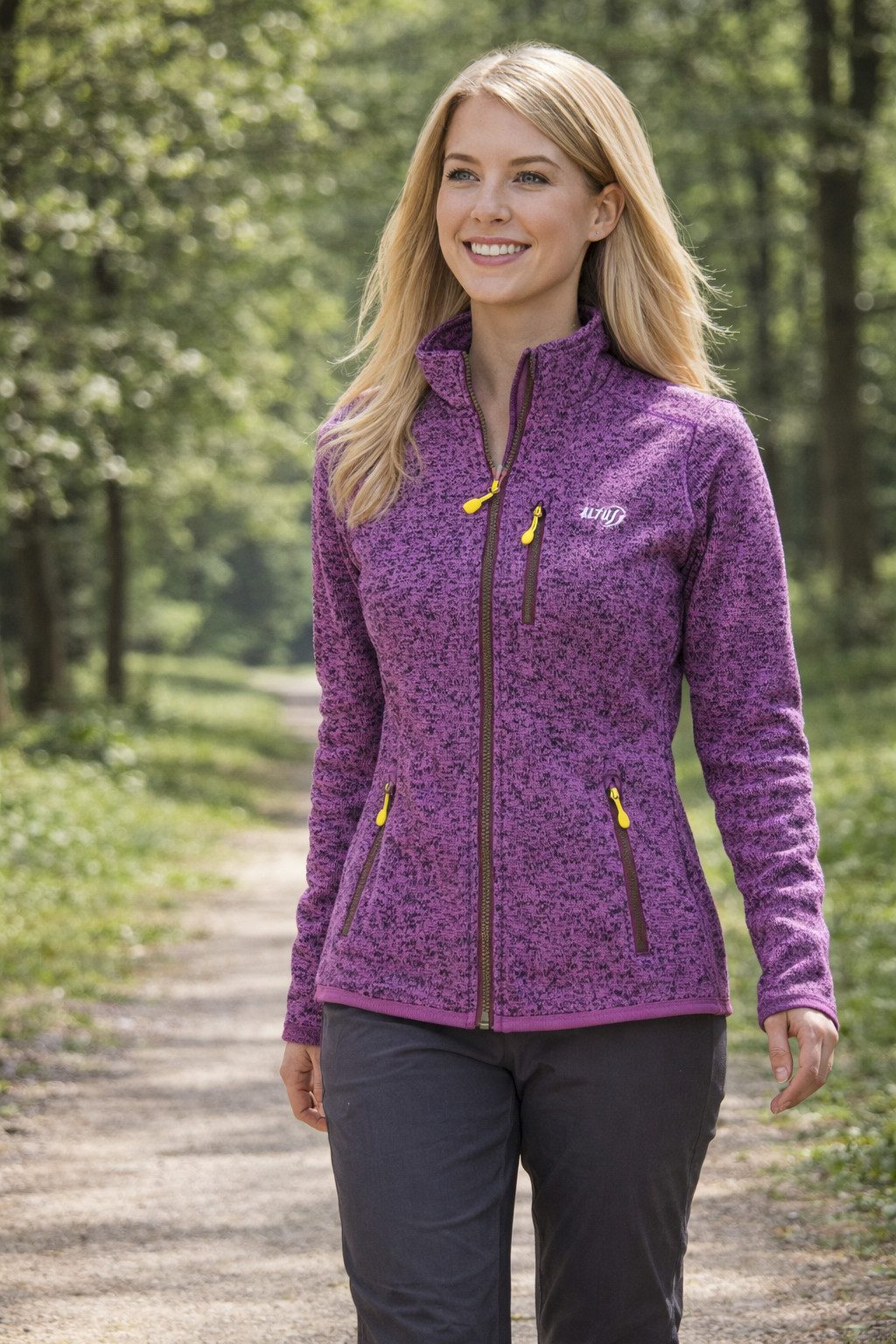altus Fleecejacke ODYSSEY Lady anti Pilling Damen Outdoorjacke purple Atmungsaktiv – Bild 3 von 4