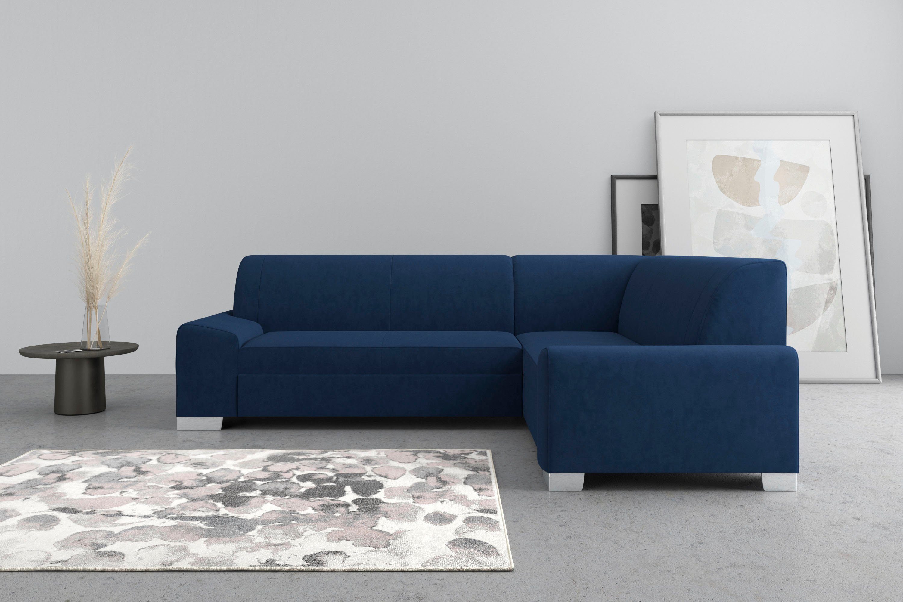 DOMO collection Ecksofa "Anzio in kubischer Formensprache, flache Armlehnen günstig online kaufen