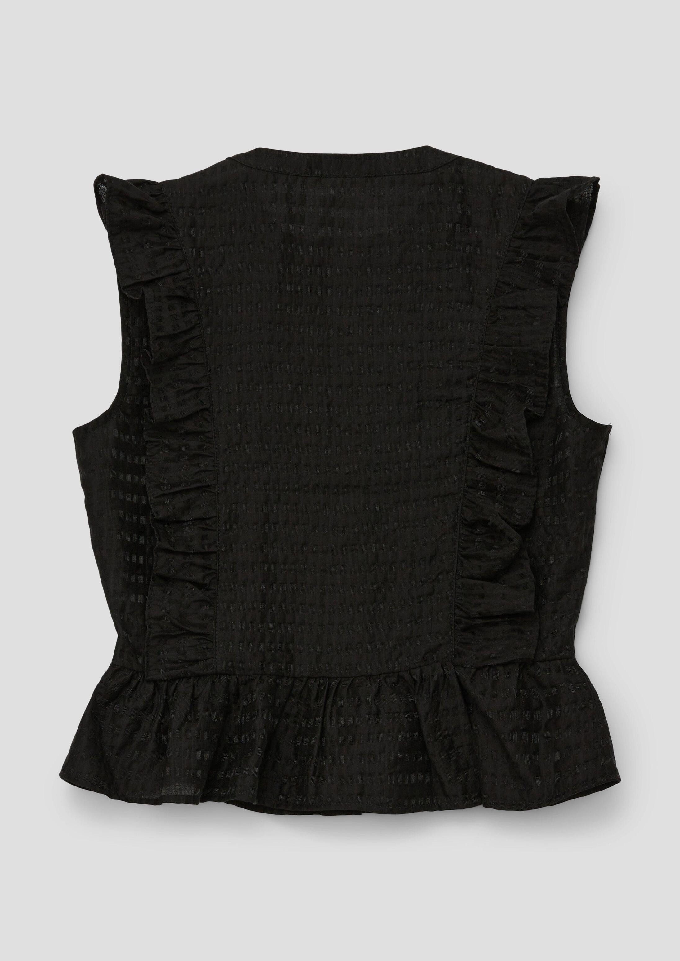 s.Oliver Blusentop Bluse Volantbluse aus Viskosemix