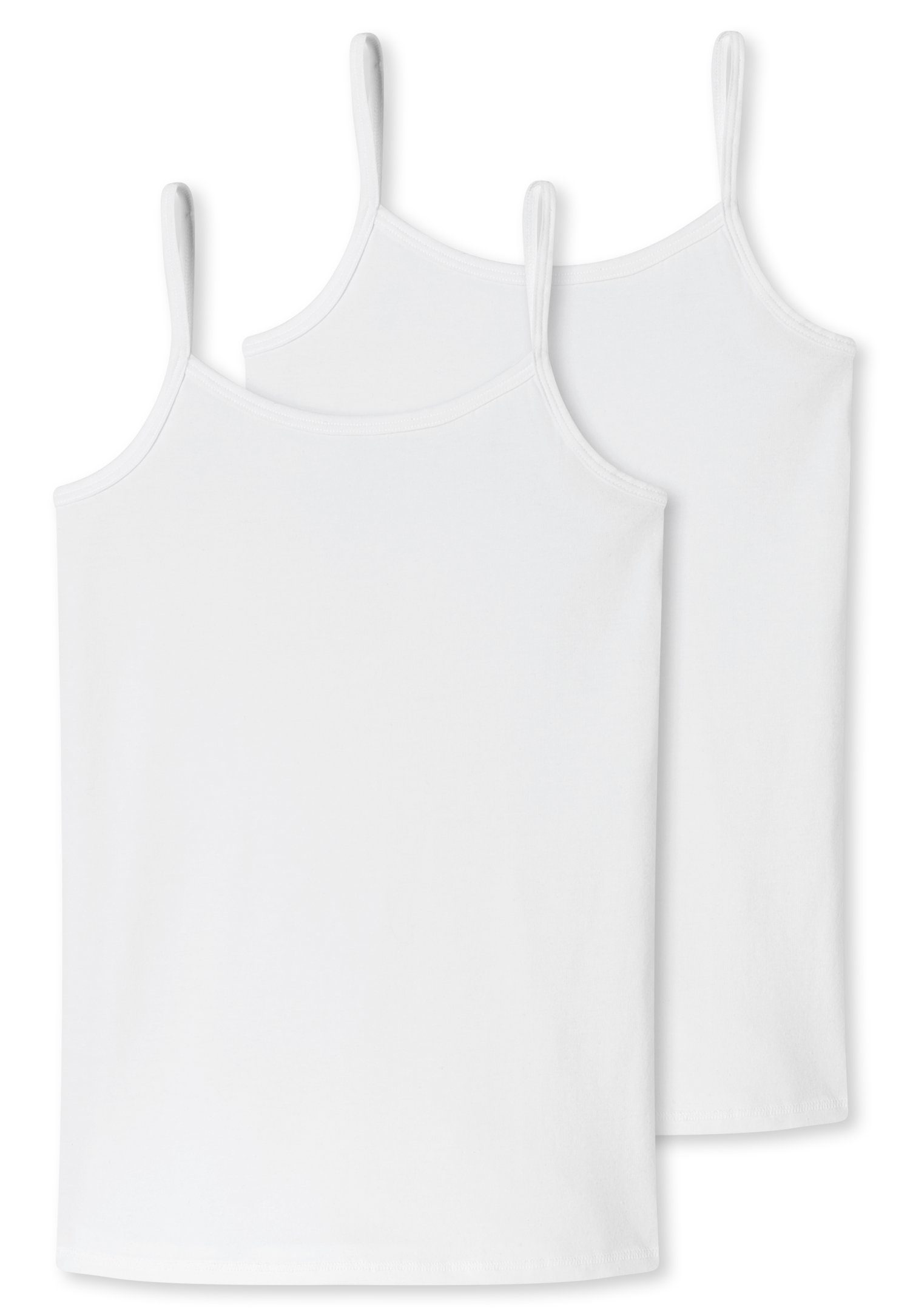 Schiesser Unterhemd (2er-Pack) mit schmalen Trägern weiß