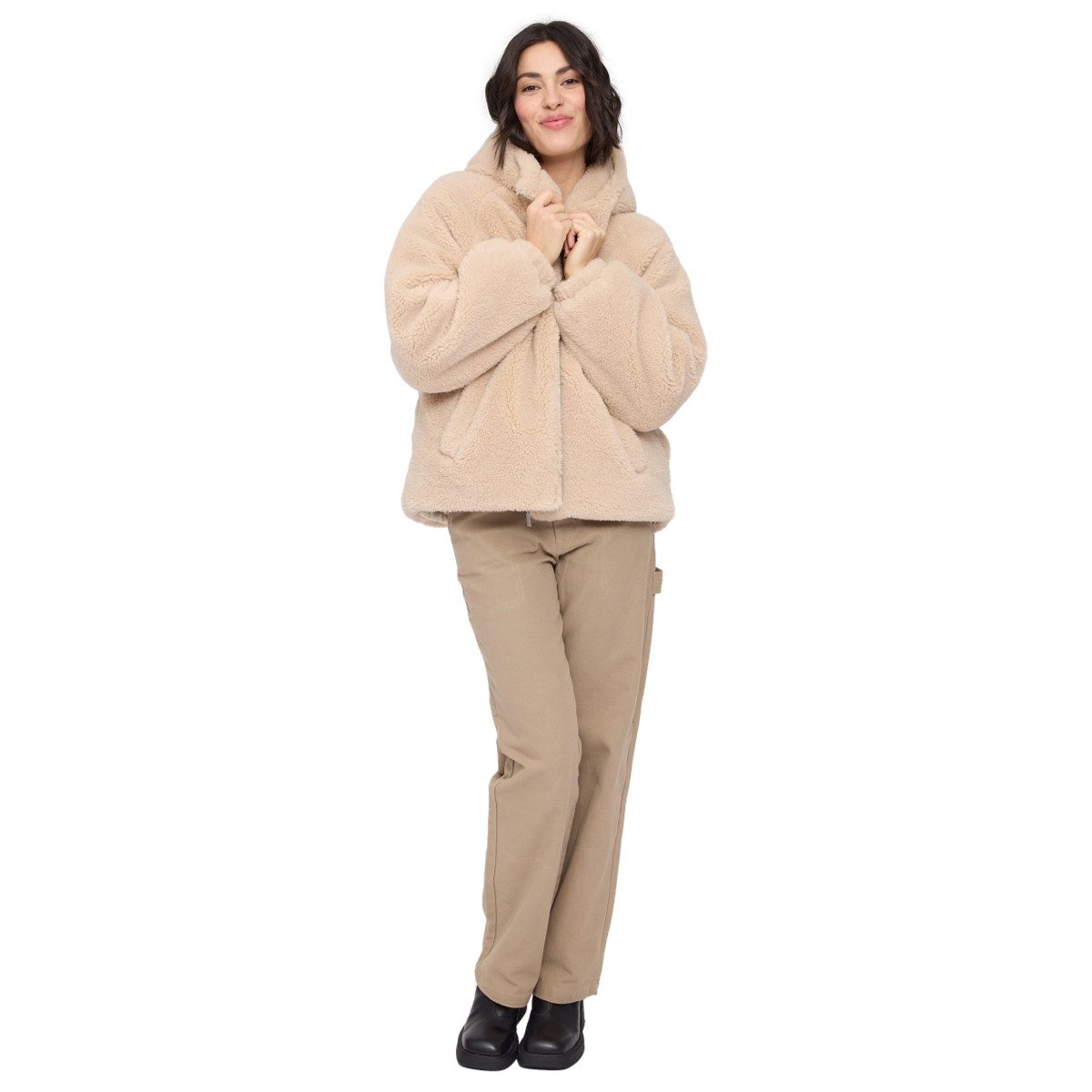 MAZINE Winterjacke Mazine Faux-Fur Hooded Jacket - Kunstfelljacke günstig online kaufen