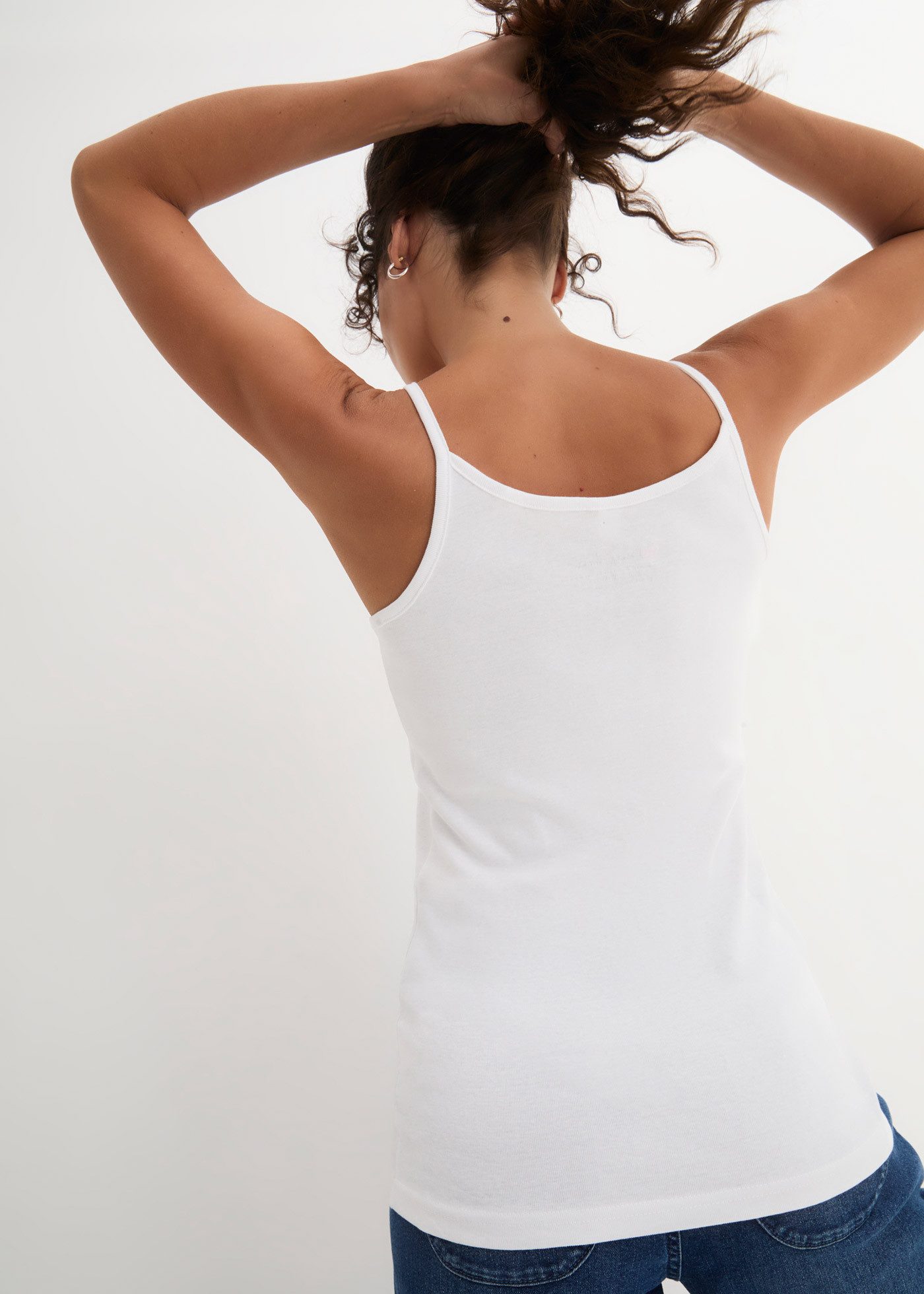 bonprix Shirttop (Packung, 3-tlg) taillierte Passform, ohne Ärmel, aus leichtem Baumwollmaterial