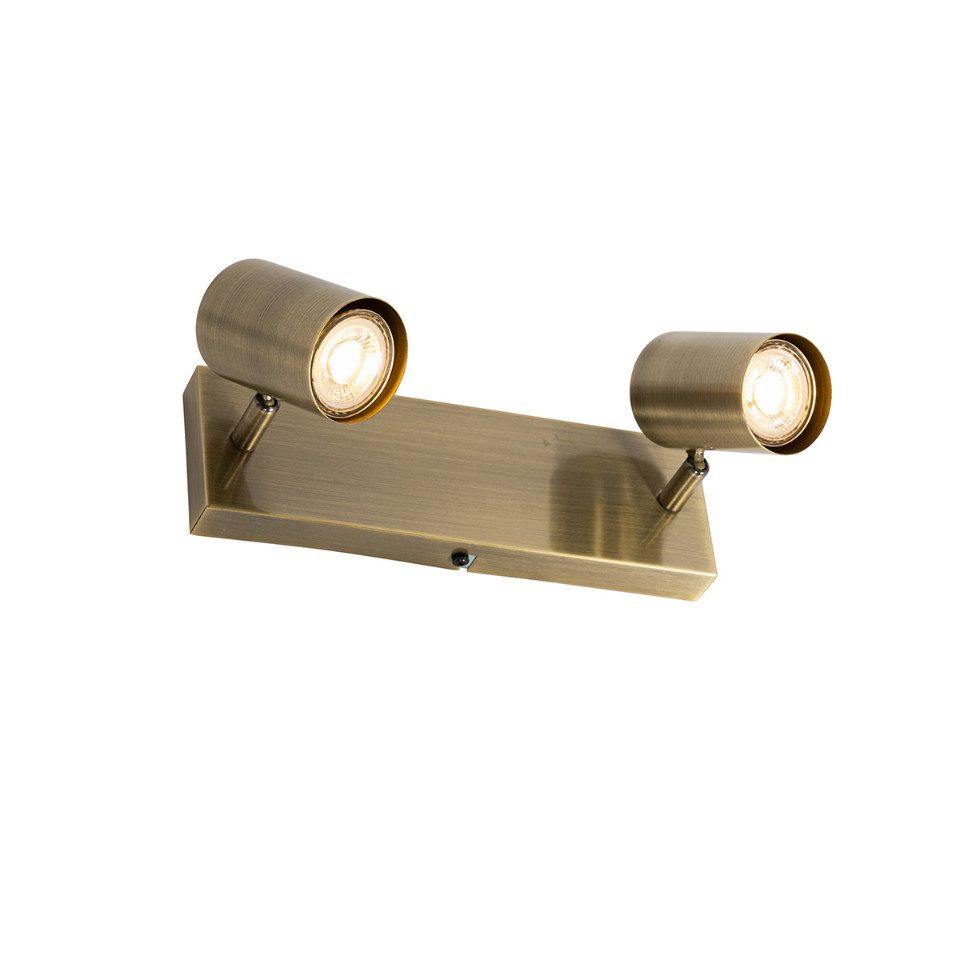 Qazqa LED Aufbaustrahler Jeana, ohne Leuchtmittel, GU10, Bronze, Modern, St günstig online kaufen