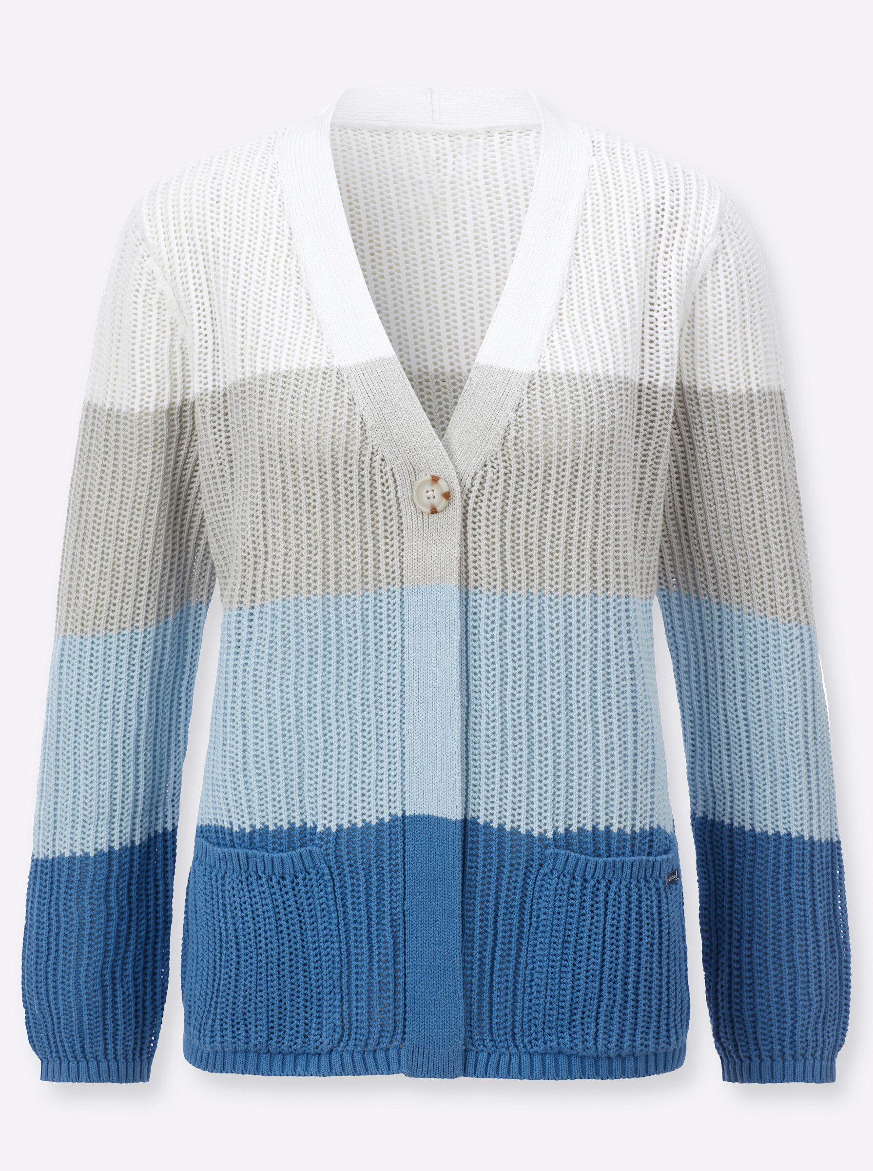 Witt Strickjacke Ajour-Strickjacke Langarm Ajour