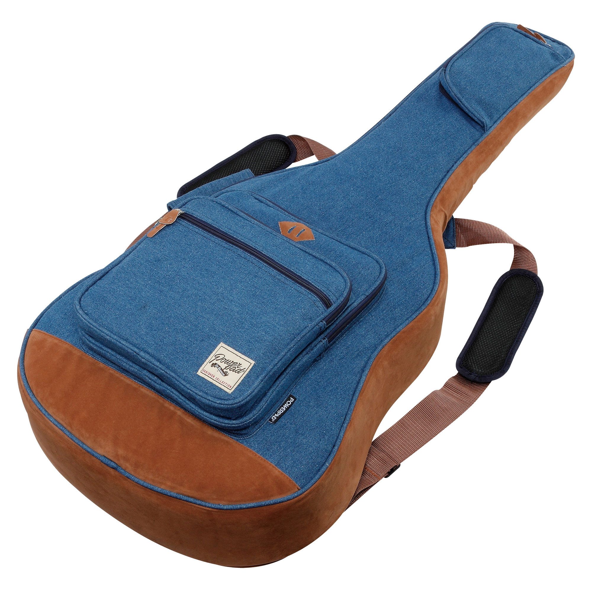Ibanez Gitarrentasche IAB541D-BL Powerpad Gigbag für Westerngitarre Blue (Denim), gepolsterter Boden & Seitenwände in Wildleder-Optik