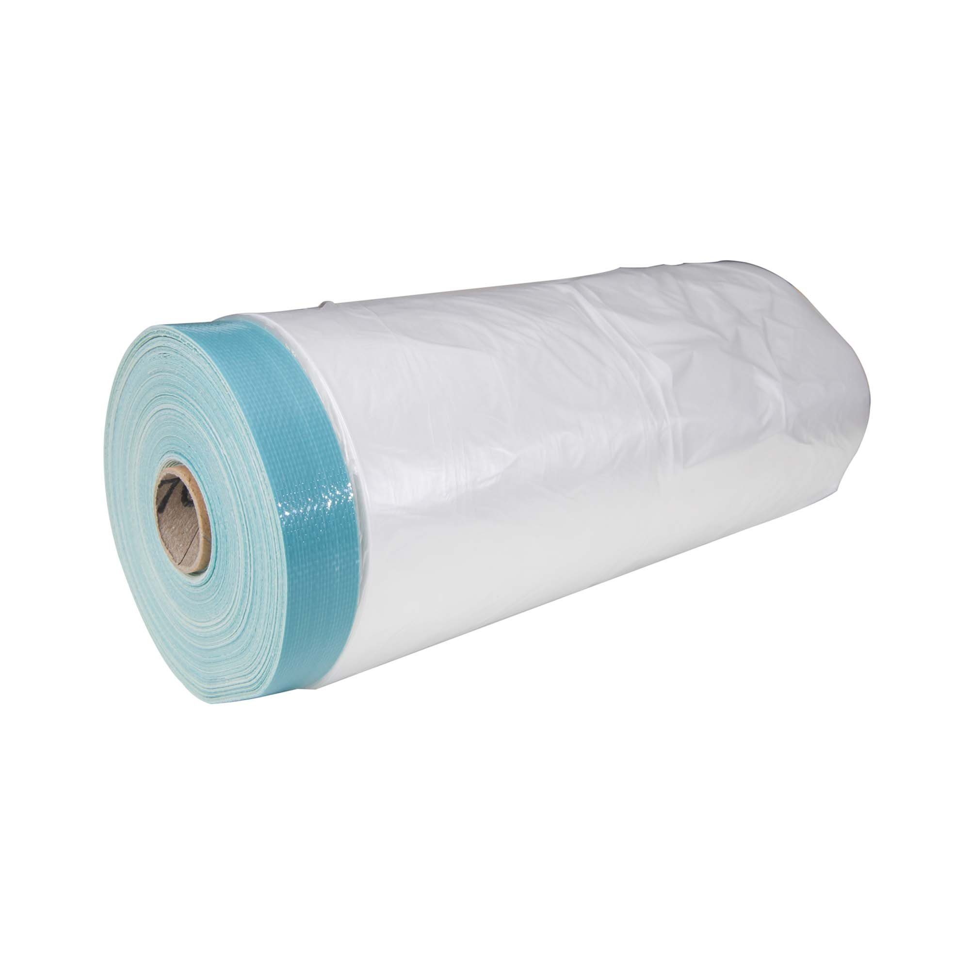 Scorprotect® Klebeband Gewebe-Kombi-Mask hellblau mit HDPE Folie 7 my Rolle 2700mm x 16m – Bild 3 von 5