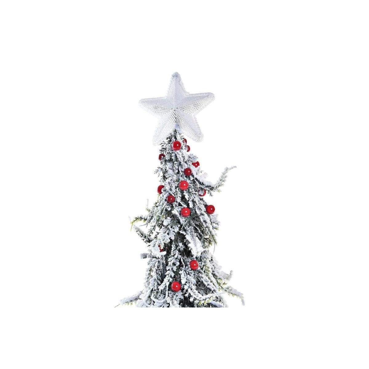 Home x Verschneit 65 Weiß Weihnachtsbaum 25 cm DKD Christbaumschmuck grün Rot 25 Decor Bigbuy x PVC