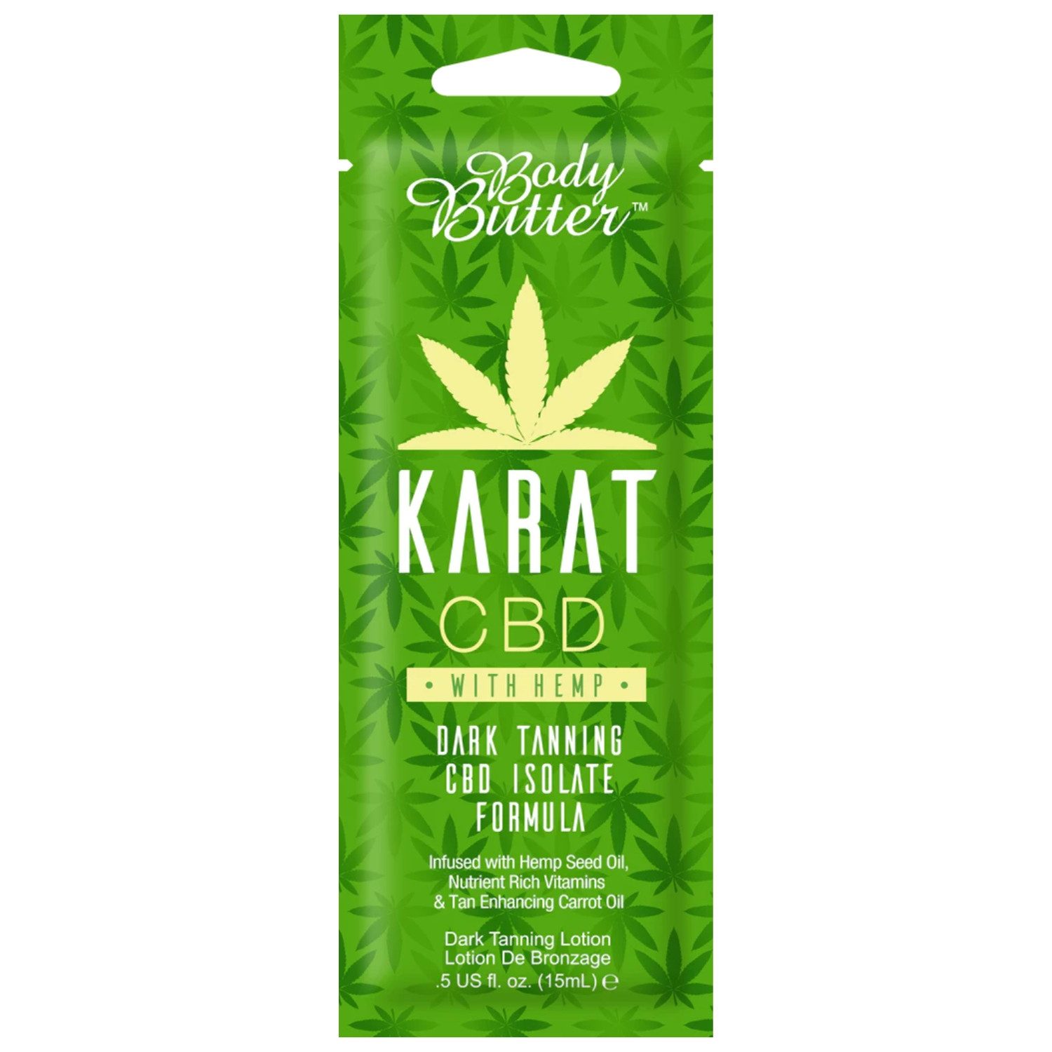 Body Butter Selbstbräunungslotion Body Butter Karat Hemp Bräunungsbutter mit CBD 15 ml, 1-tlg., Mit Hanfsamenöl und CBD-Isolat für dunkle Bräune