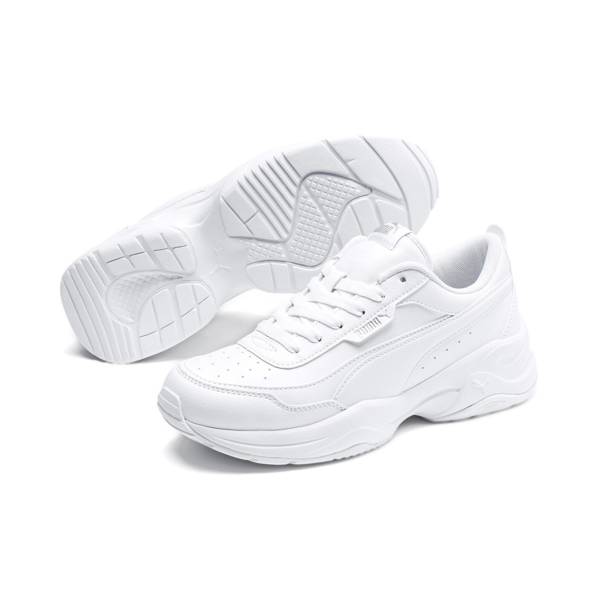 PUMA Cilia Mode Sneakers Damen Laufschuh White Silver Gray