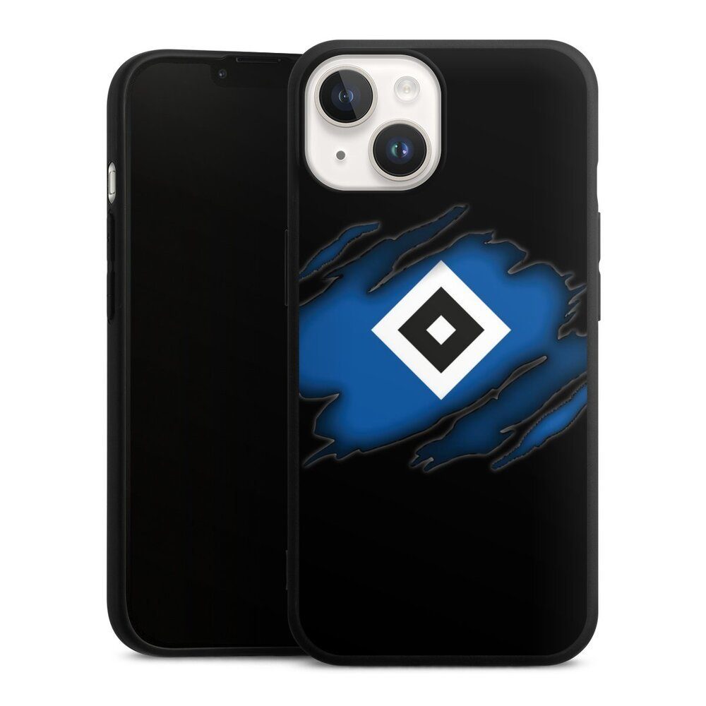 DeinDesign Handyhülle Hamburger SV HSV Offizielles Lizenzprodukt HSV Scratch, Apple iPhone 15 Silikon Hülle Premium Case Handy Schutzhülle