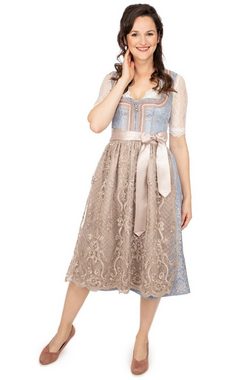 MarJo Dirndl Midi Dirndl 2tlg. 75cm DORIS himmelblau