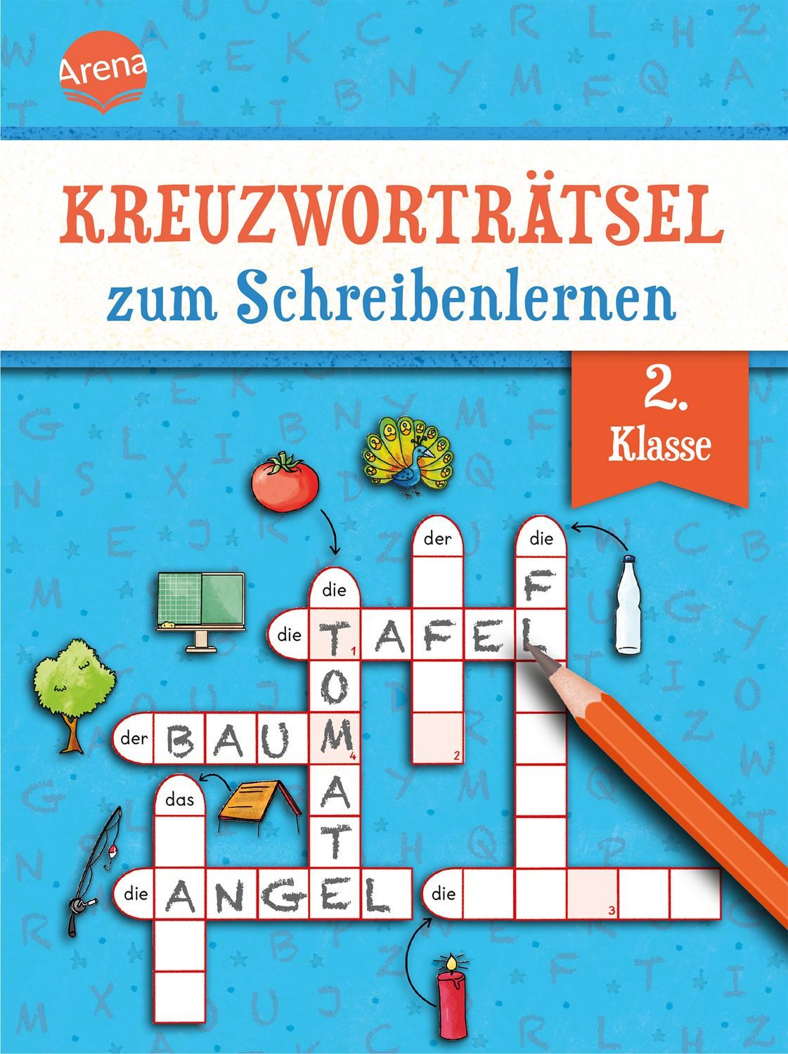 Kinderbuch Kreuzworträtsel zum Schreibenlernen. 2. Klasse