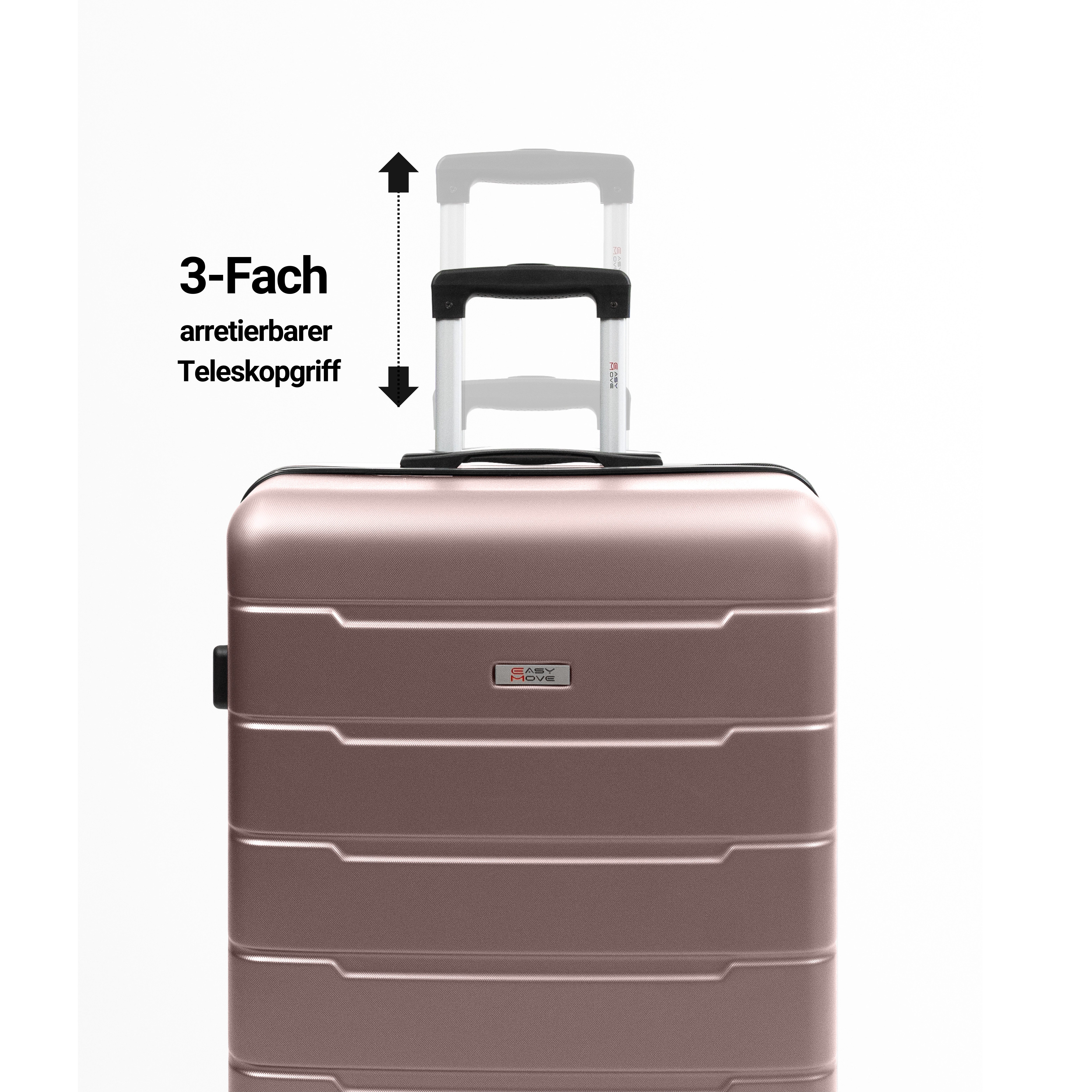 Easy Move Hartschalen-Trolley Leichter Rollkoffer YUG Reisekoffer, 4 Rollen günstig online kaufen