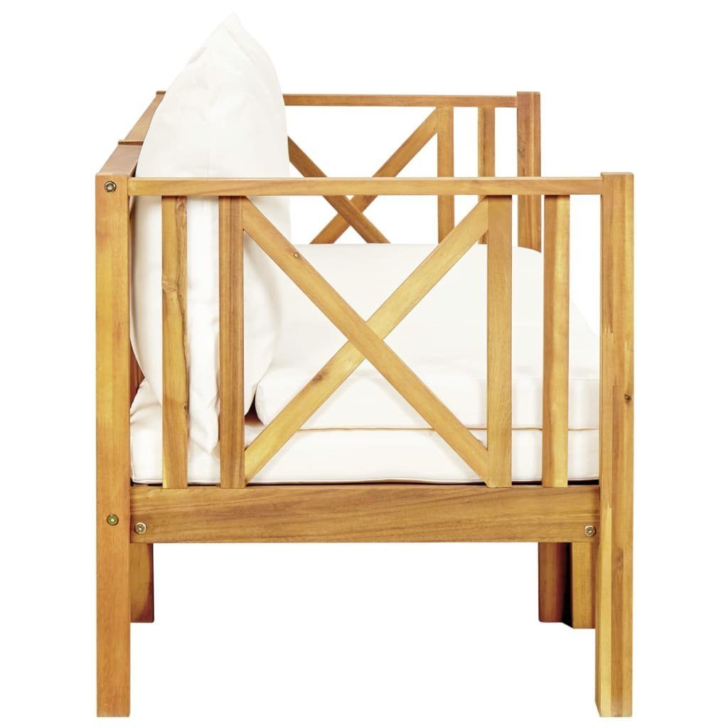 vidaXL Gartenbank 3-Sitzer-Gartenbank mit Kissen 179 cm Massivholz (1-St)