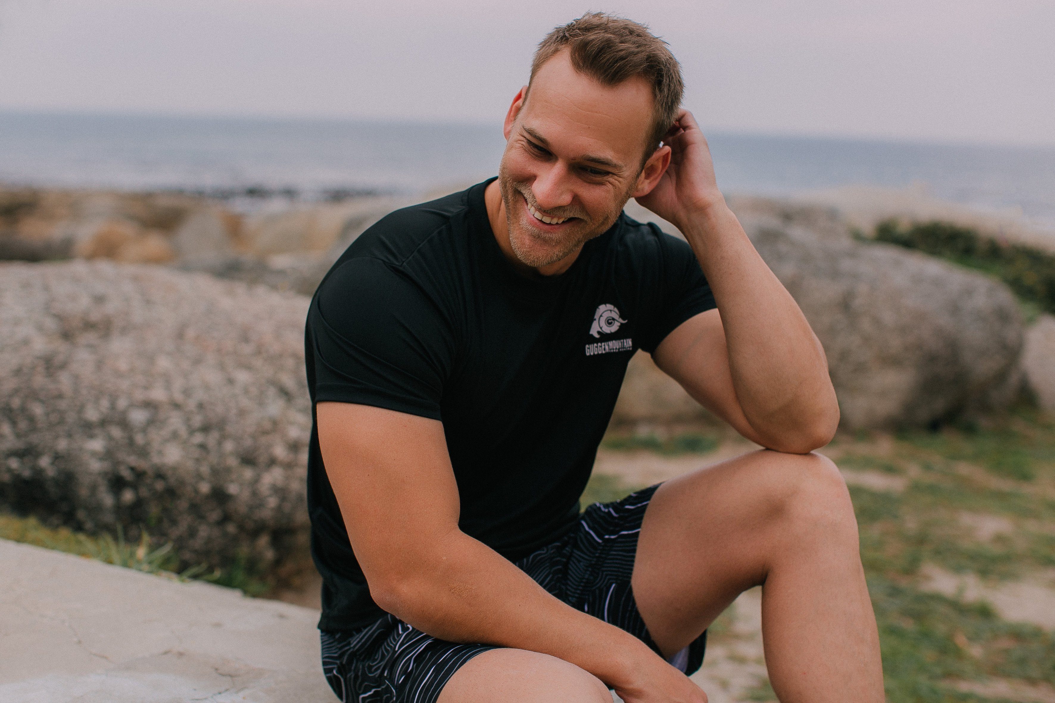 GUGGEN Mountain Badeshorts Badehose Herren Badeshorts Schnelltrocknend Kordelzug gestreift Schnelltrocknende Badehose für Männer mit Kordelzug und Innennetz